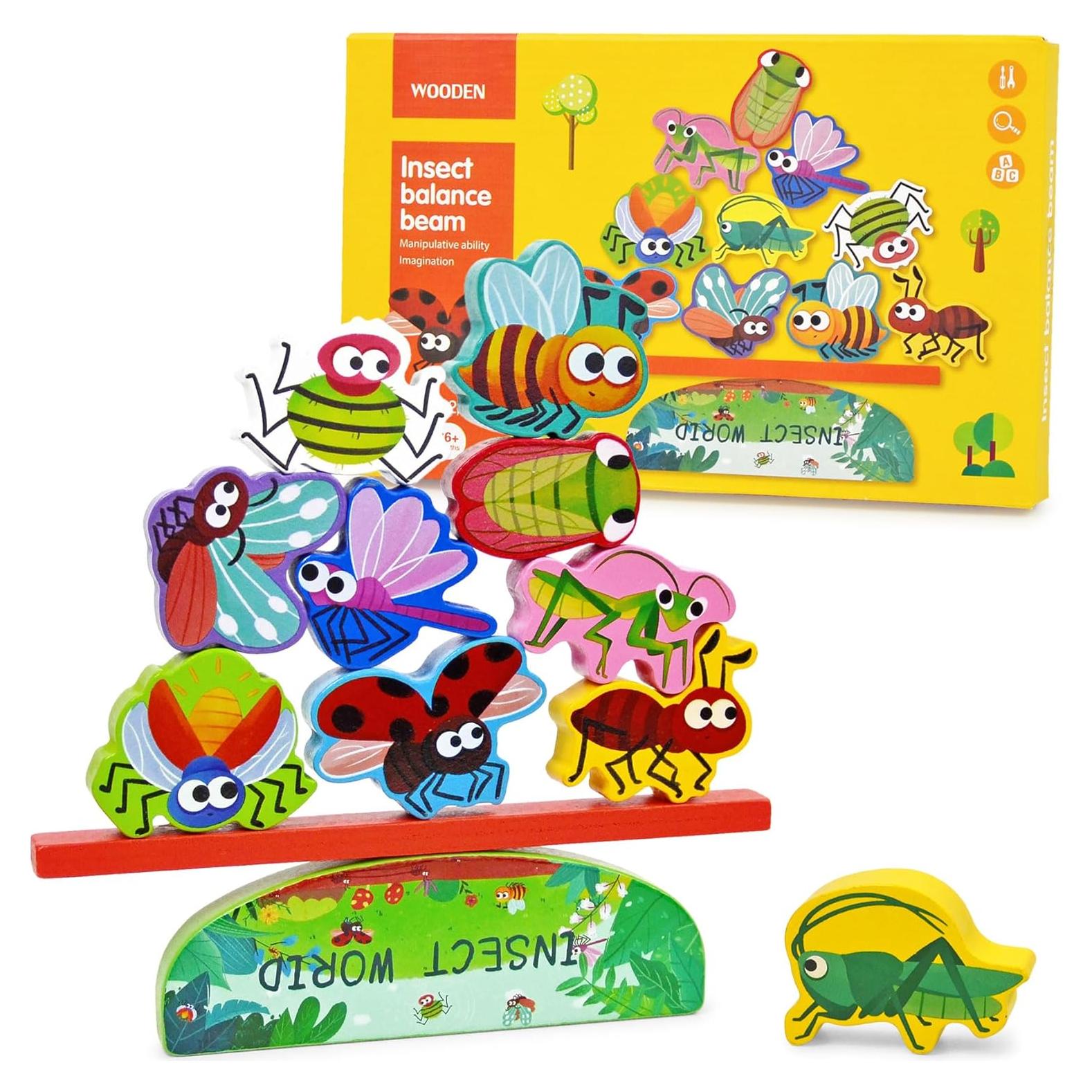 Juguetes de Insectos Vileafy para Niños 3-5 Años - Apilamiento Montessori