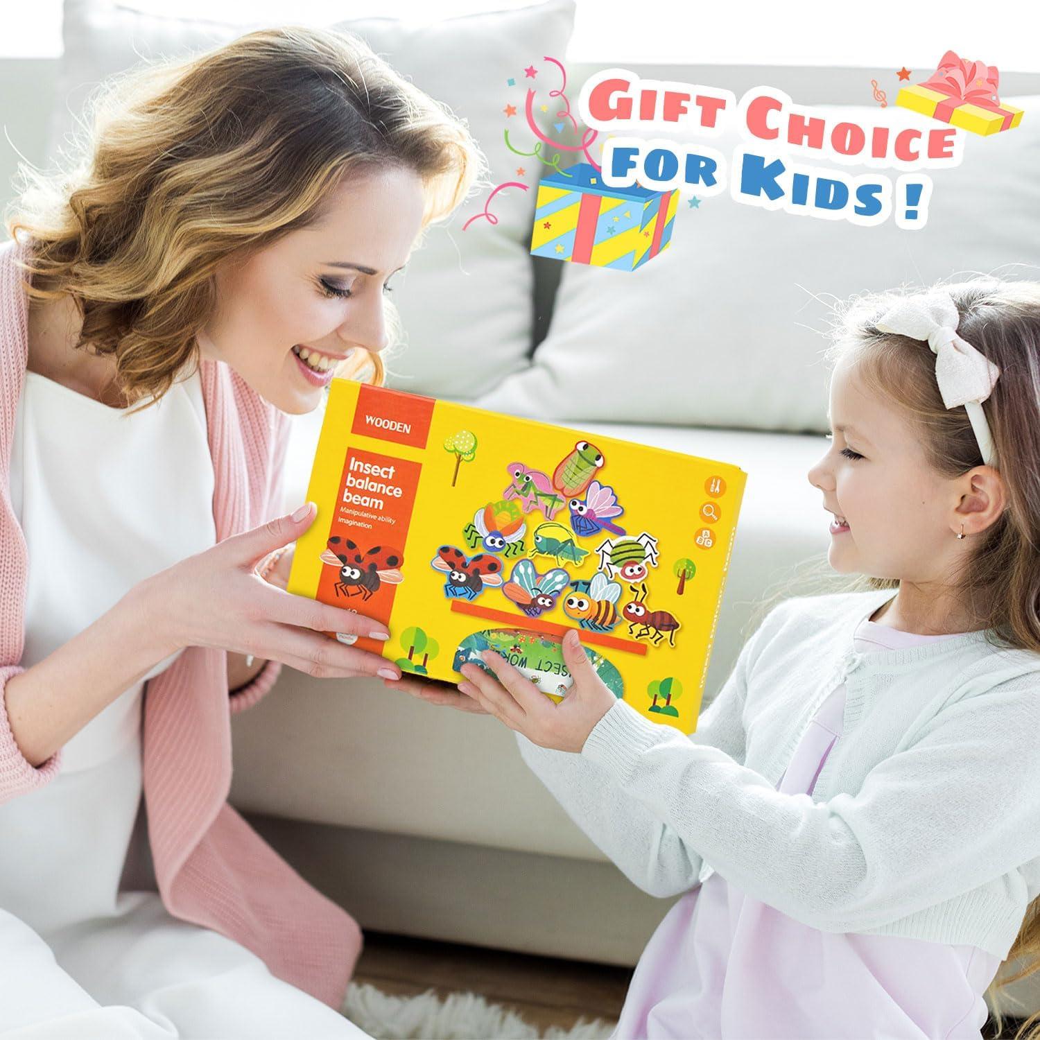 Juguetes de Insectos Vileafy para Niños 3-5 Años - Apilamiento Montessori