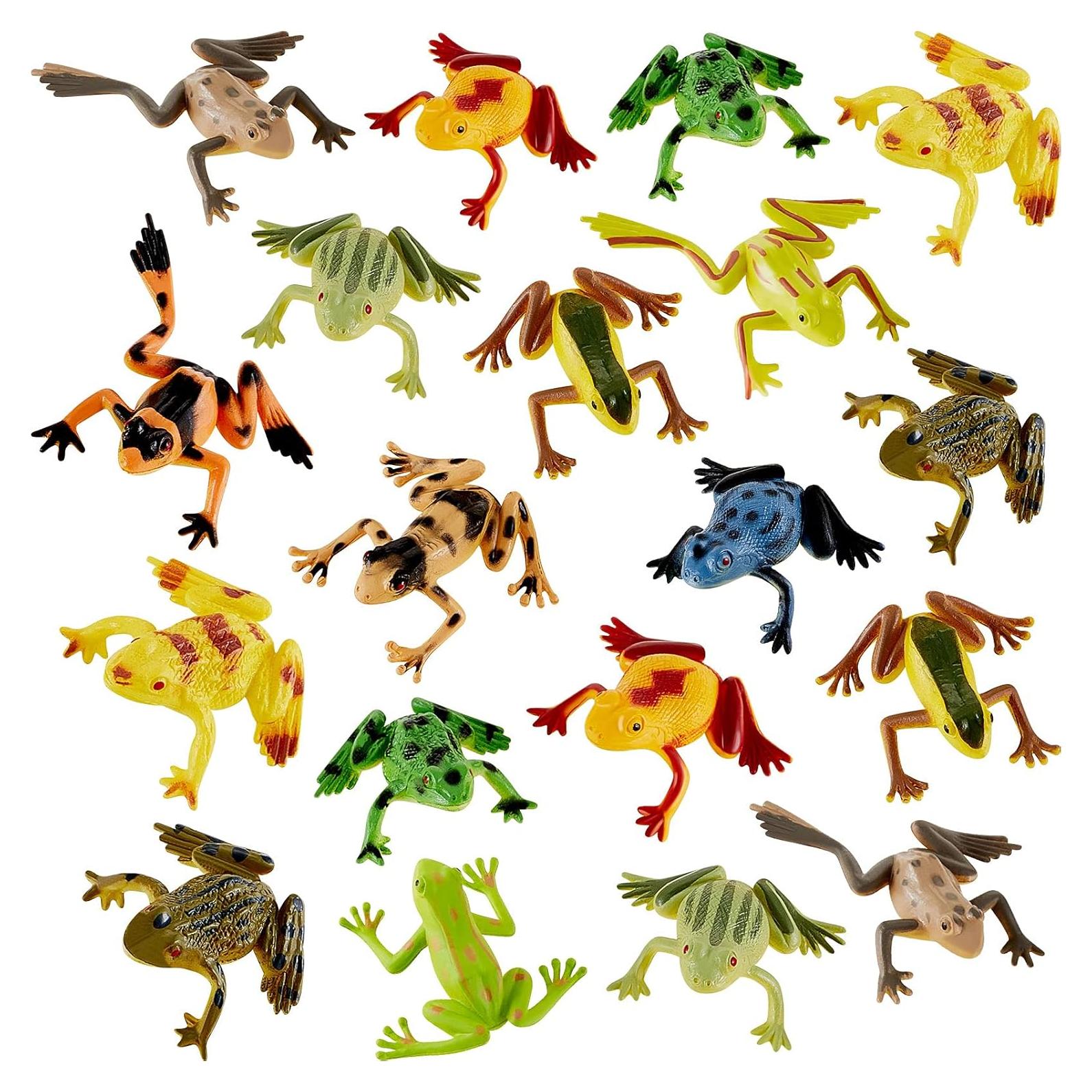 12 Juguetes de Ranas de Plástico Civaner Decoración Realista