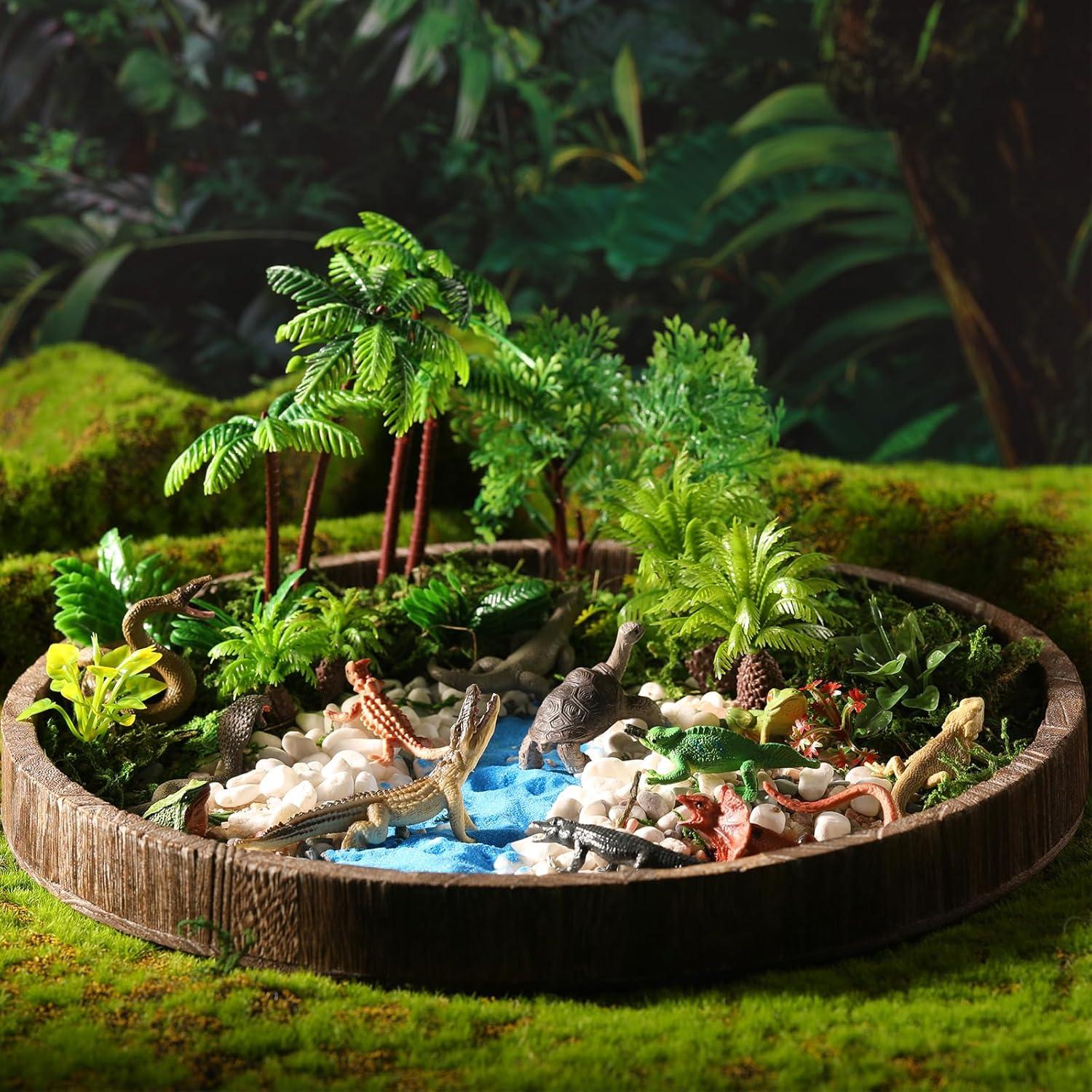 26 Figuras de Animales Anfibios y Reptiles Sratte - Juguetes Educativos