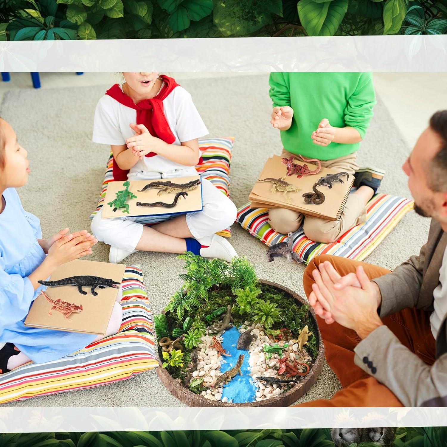 26 Figuras de Animales Anfibios y Reptiles Sratte - Juguetes Educativos