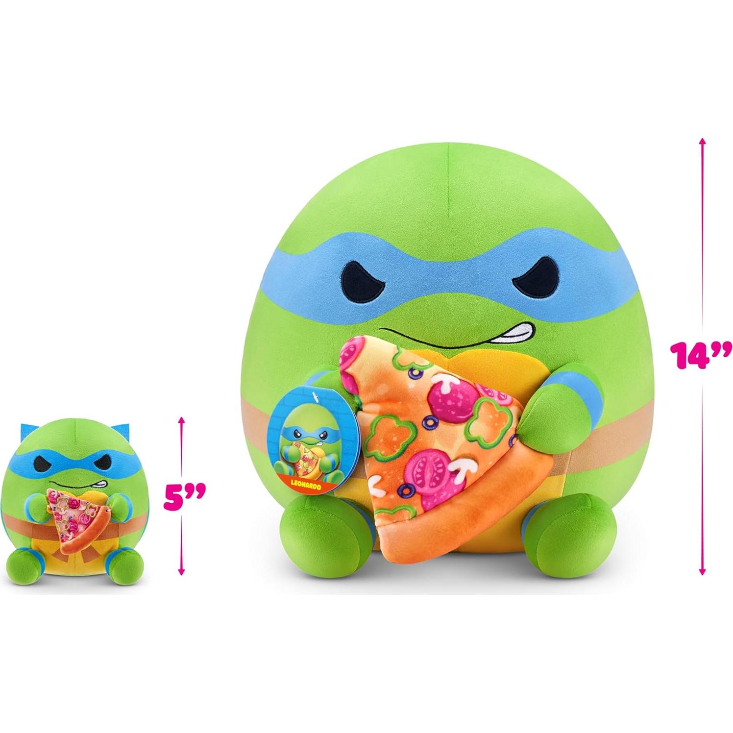 Peluche Tortugas Ninja Leonardo 35 cm ZURU Suave y Acogedor