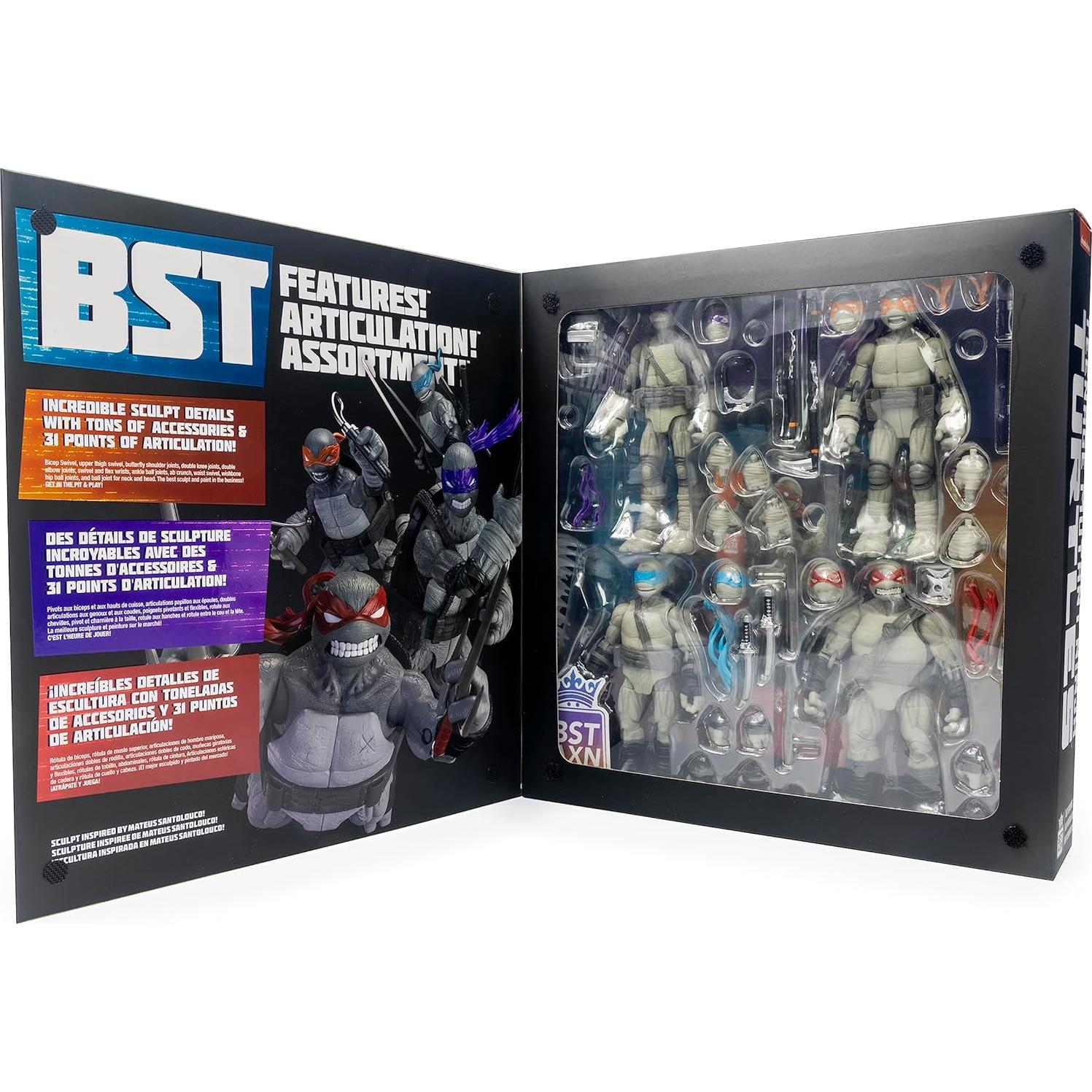 Figuras de Acción Tortugas Ninja BST AXN 4-Pack 12.7 cm