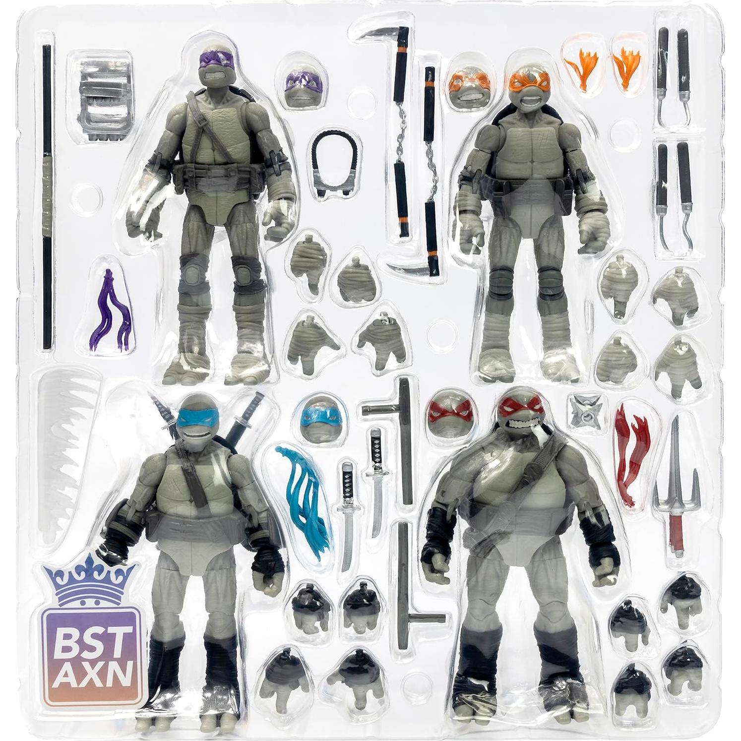 Figuras de Acción Tortugas Ninja BST AXN 4-Pack 12.7 cm