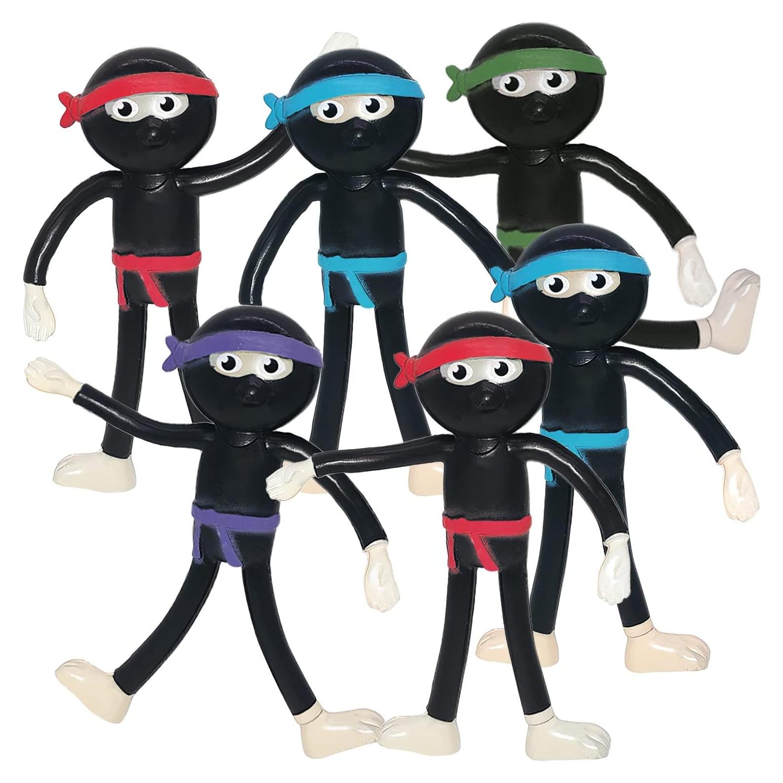 Set de 12 Figuras de Ninja Flexibles ArtCreativity 10 cm
