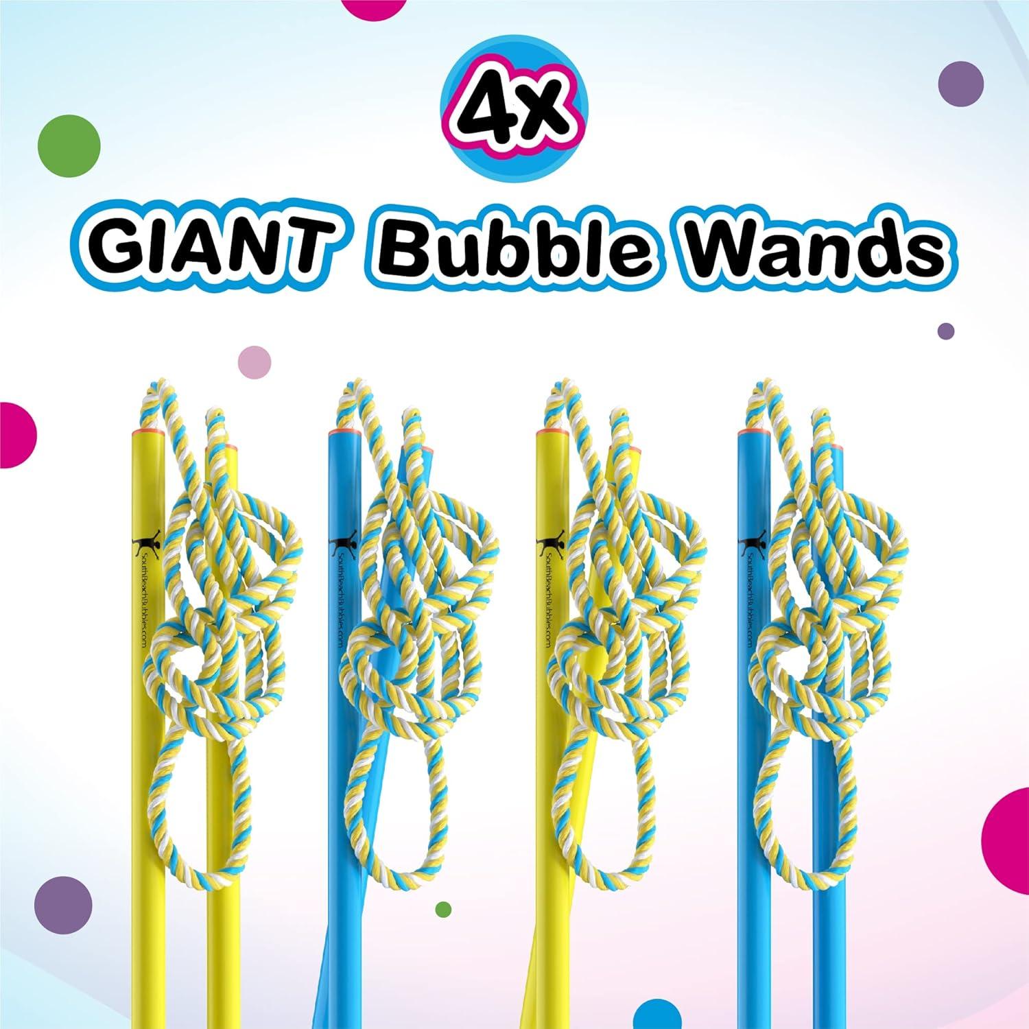 4 Varitas de Burbuja Gigante South Beach Bubbles 40.6 cm