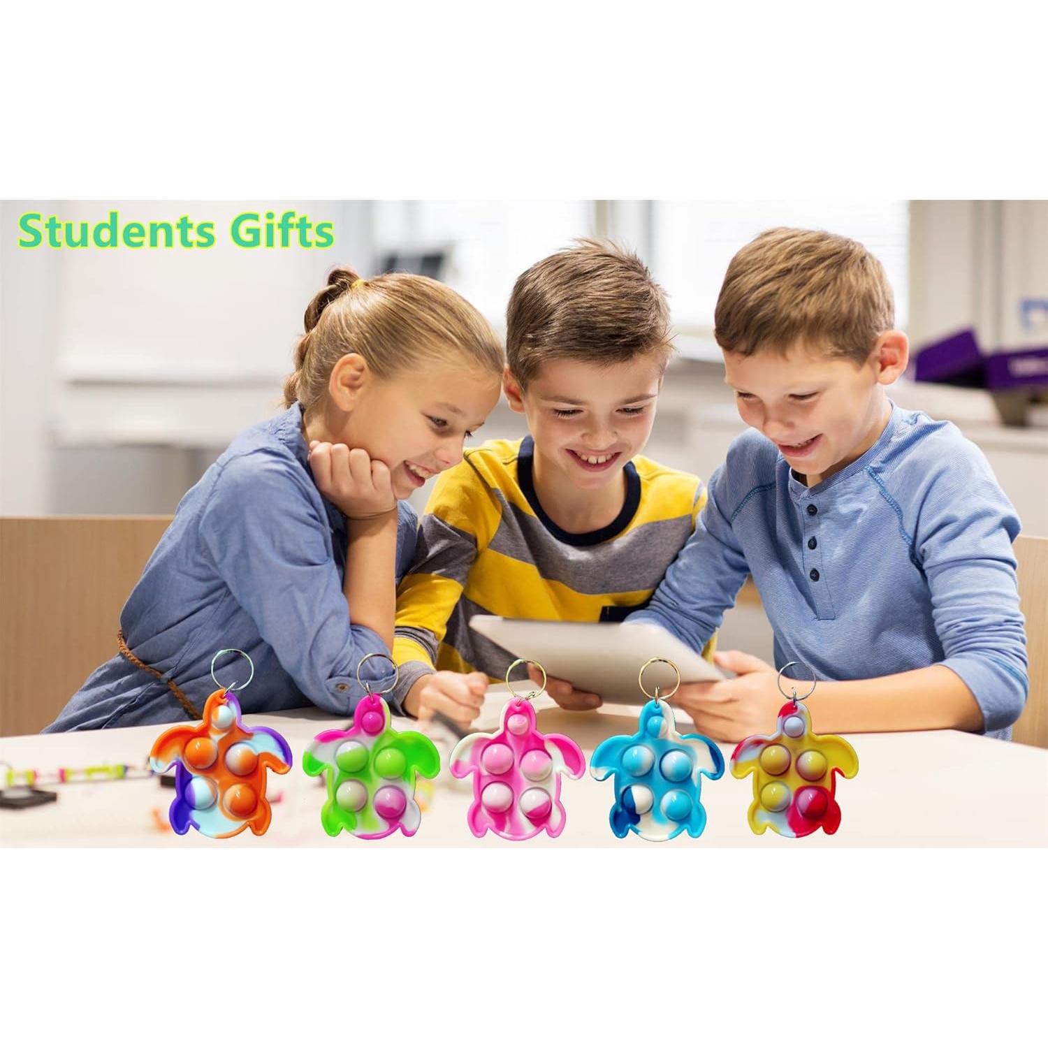 20 Llaveros Mini Tortuga Fidget HOZKEAP - Juguetes Sensory