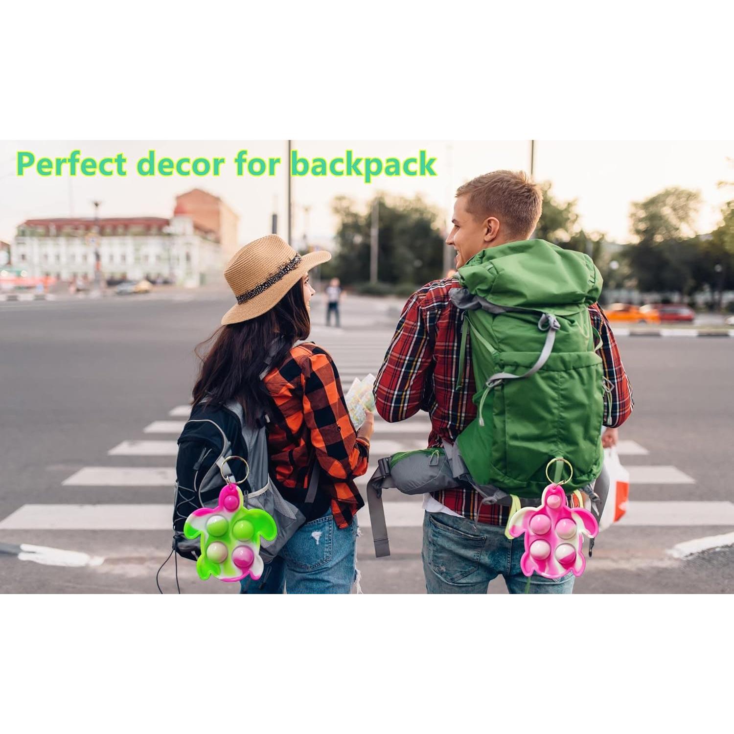 20 Llaveros Mini Tortuga Fidget HOZKEAP - Juguetes Sensory