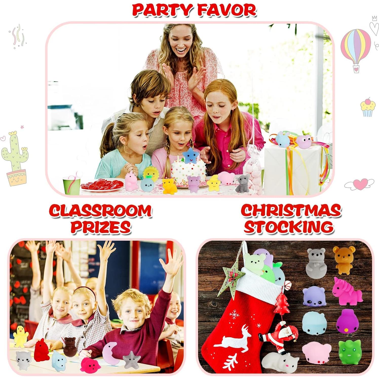 80 Juguetes Mochi Squishy Kawaii para Niños - Alivio Estrés