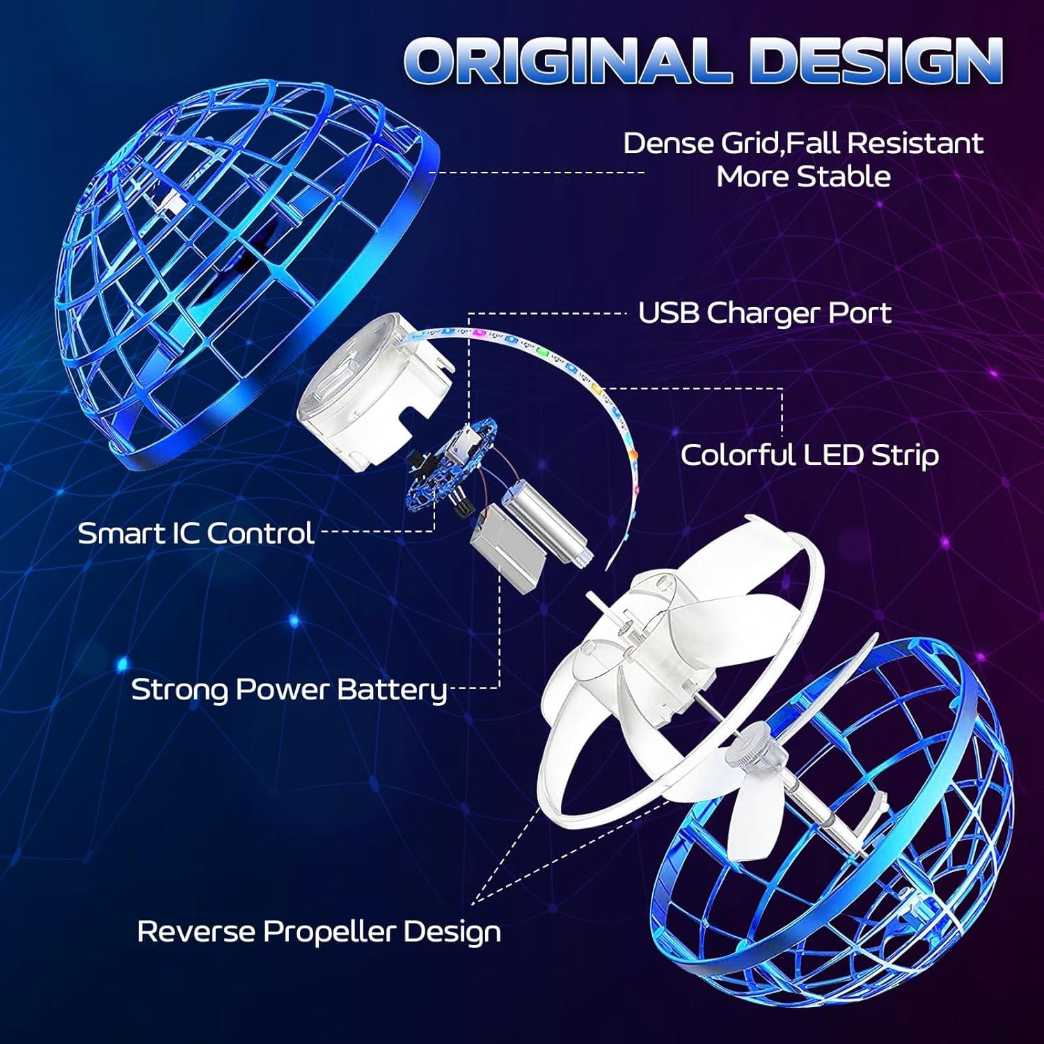 Bola Voladora BADHACK Azul - Juguete Antiestrés 8-12 Años