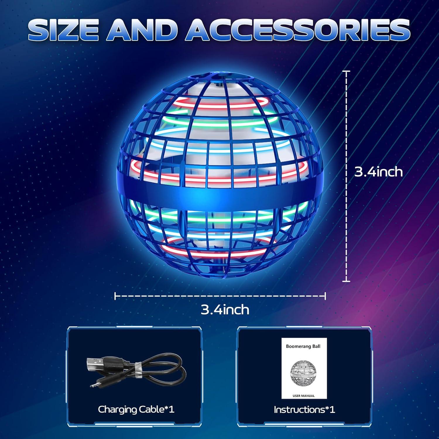 Bola Voladora BADHACK Azul - Juguete Antiestrés 8-12 Años