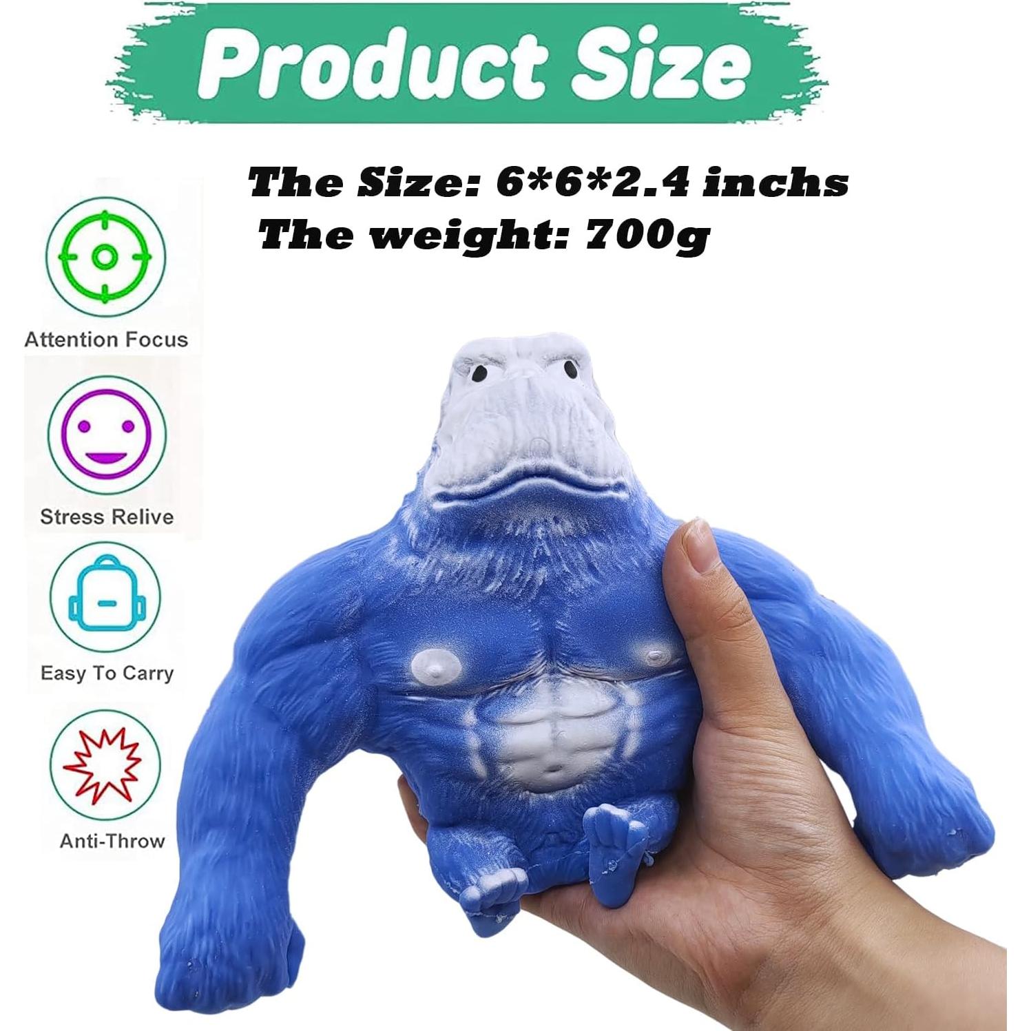 Juguete de Estrés Gorila Aplastable FULLYOOUPUP Azul 0.68 kg