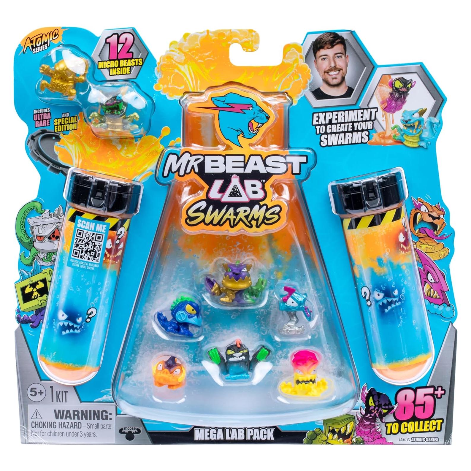 MrBeast Lab Swarms Atomic - Paquete de 12 Micro Bestias 2.5 cm