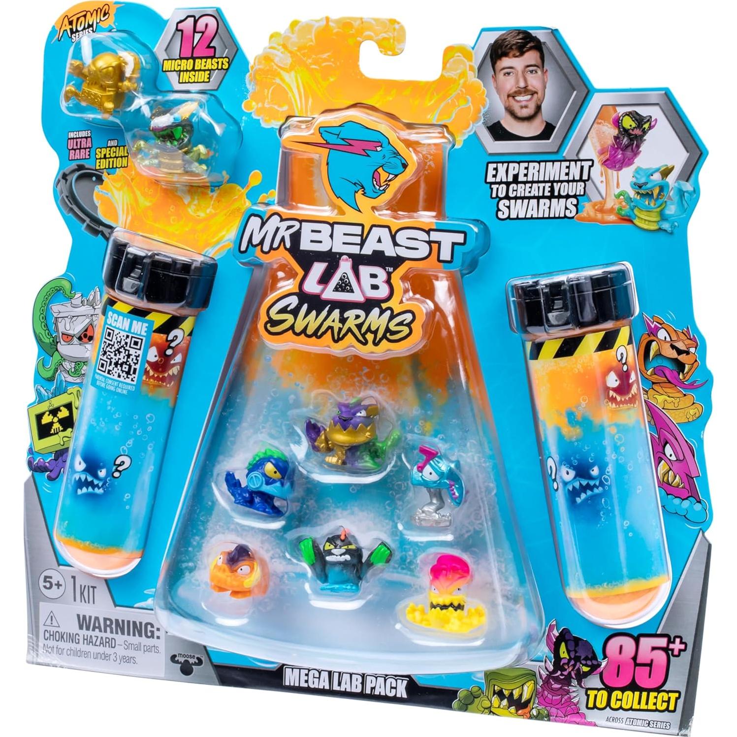 MrBeast Lab Swarms Atomic - Paquete de 12 Micro Bestias 2.5 cm