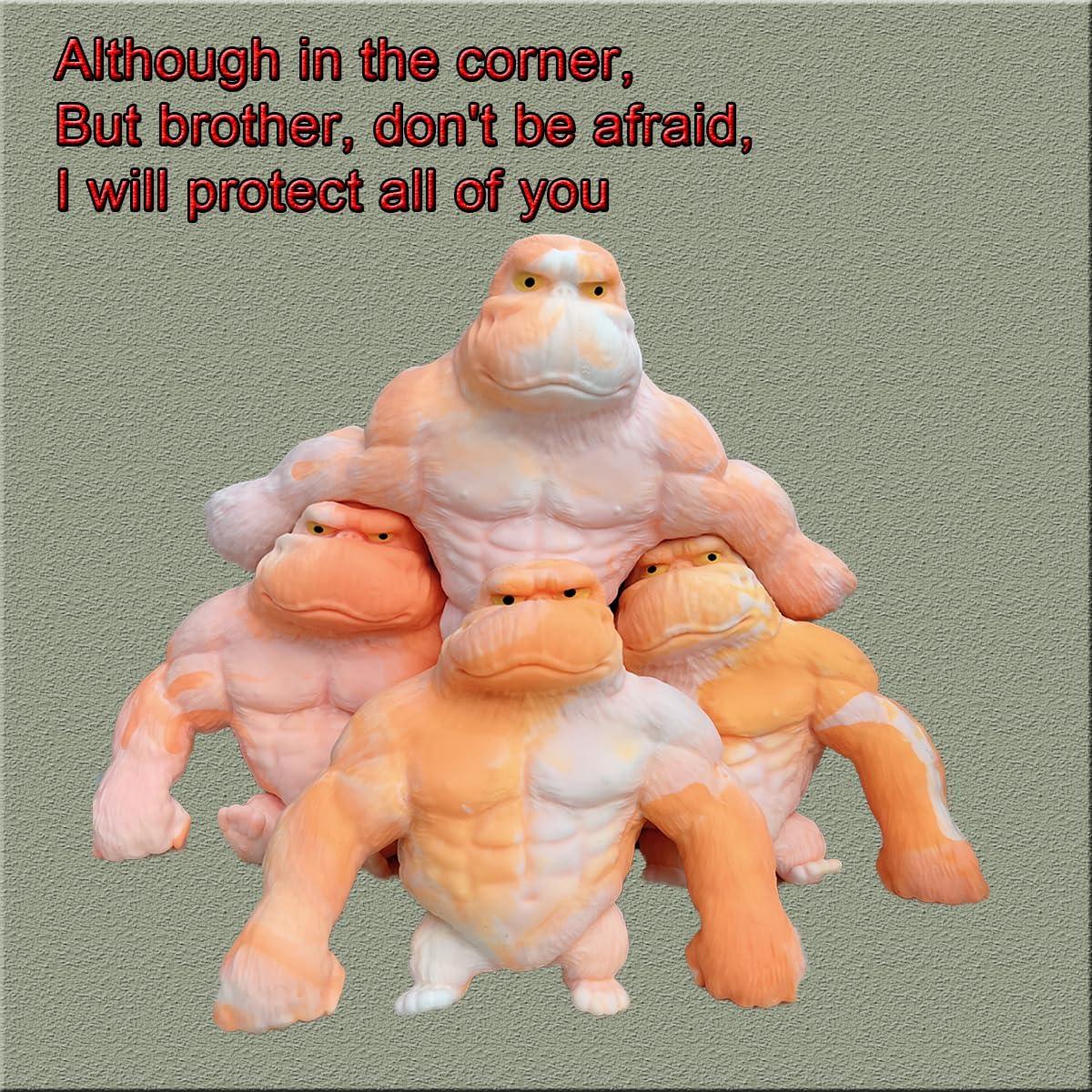 Juguete de Alivio de Estrés Gorila Aplastable RRSDJJ Naranja