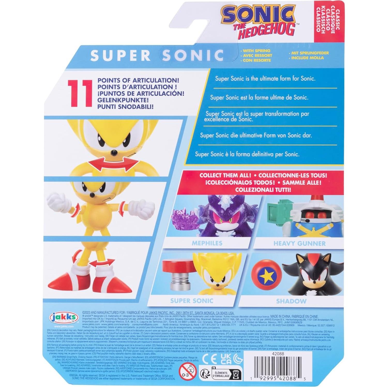 Figura de acción Super Sonic 10 cm con accesorio rojo - Jakks Pacific