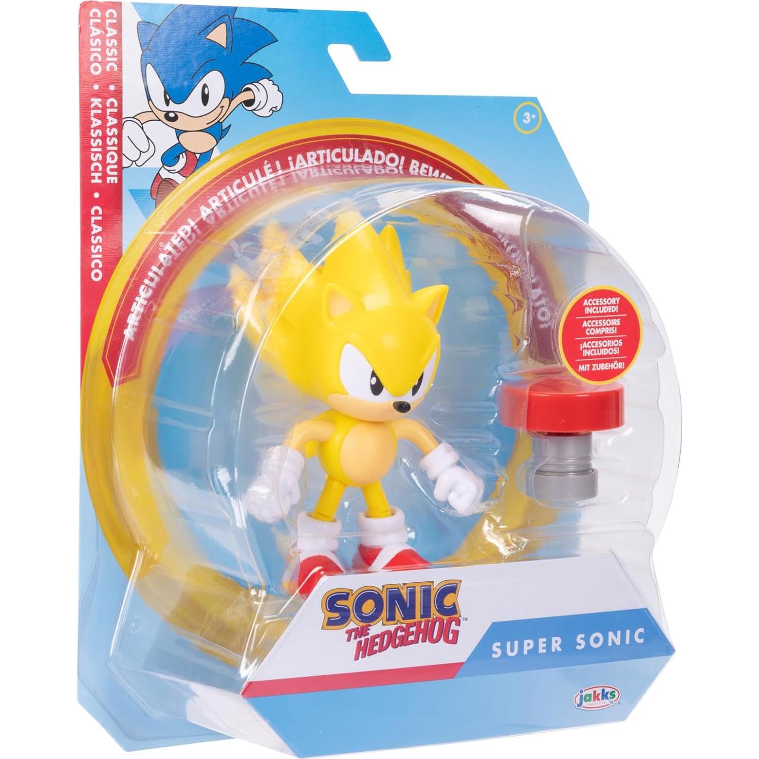 Figura de acción Super Sonic 10 cm con accesorio rojo - Jakks Pacific