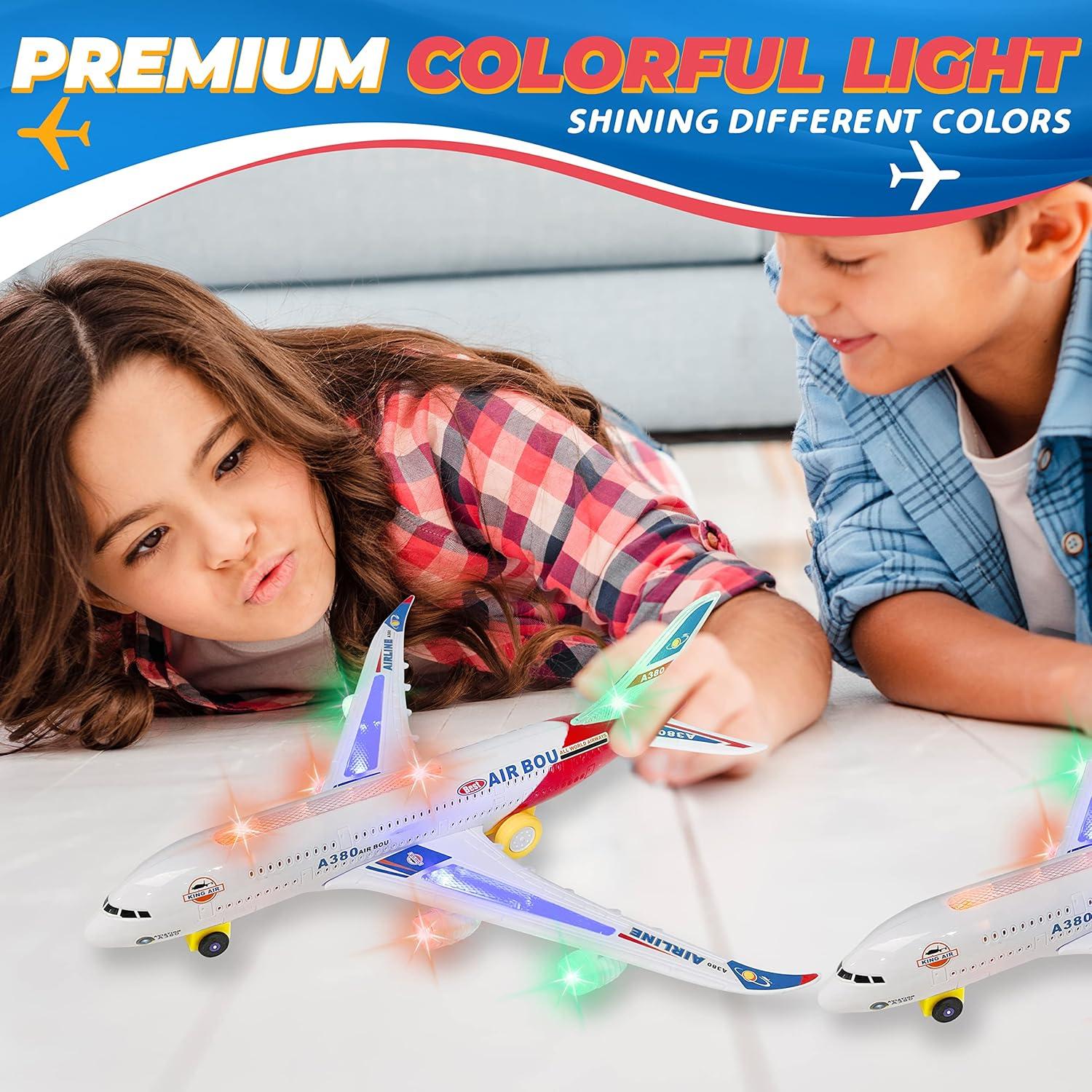 Juguete de avión Kidsthrill A380 con luces y sonidos