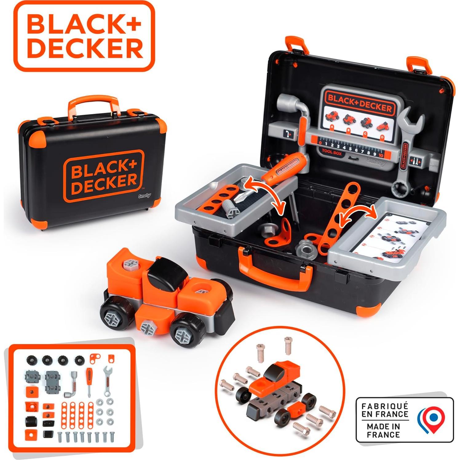 Caja de Herramientas Black + Decker SMOBY para Niños 3-7 Años