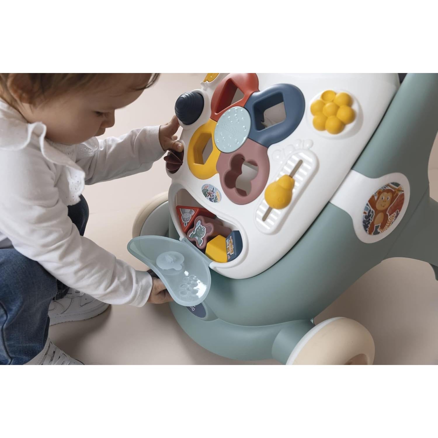 Andador Smoby 3 en 1 con Tablero de Actividades Desmontable