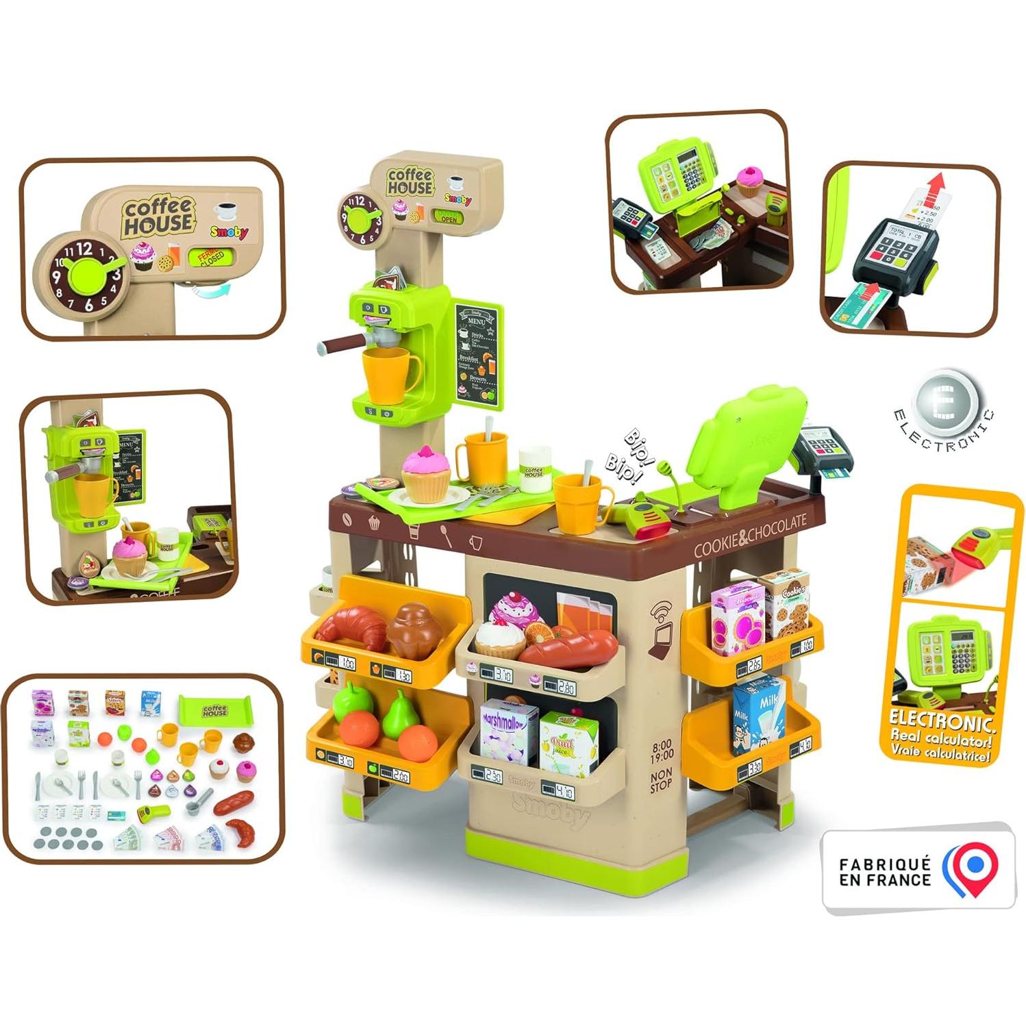 Cafetería de Juguete SMOBY con Máquina de Espresso 60x60cm