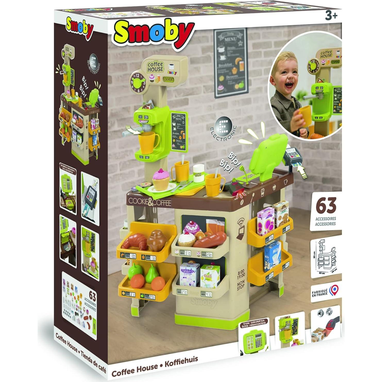 Cafetería de Juguete SMOBY con Máquina de Espresso 60x60cm