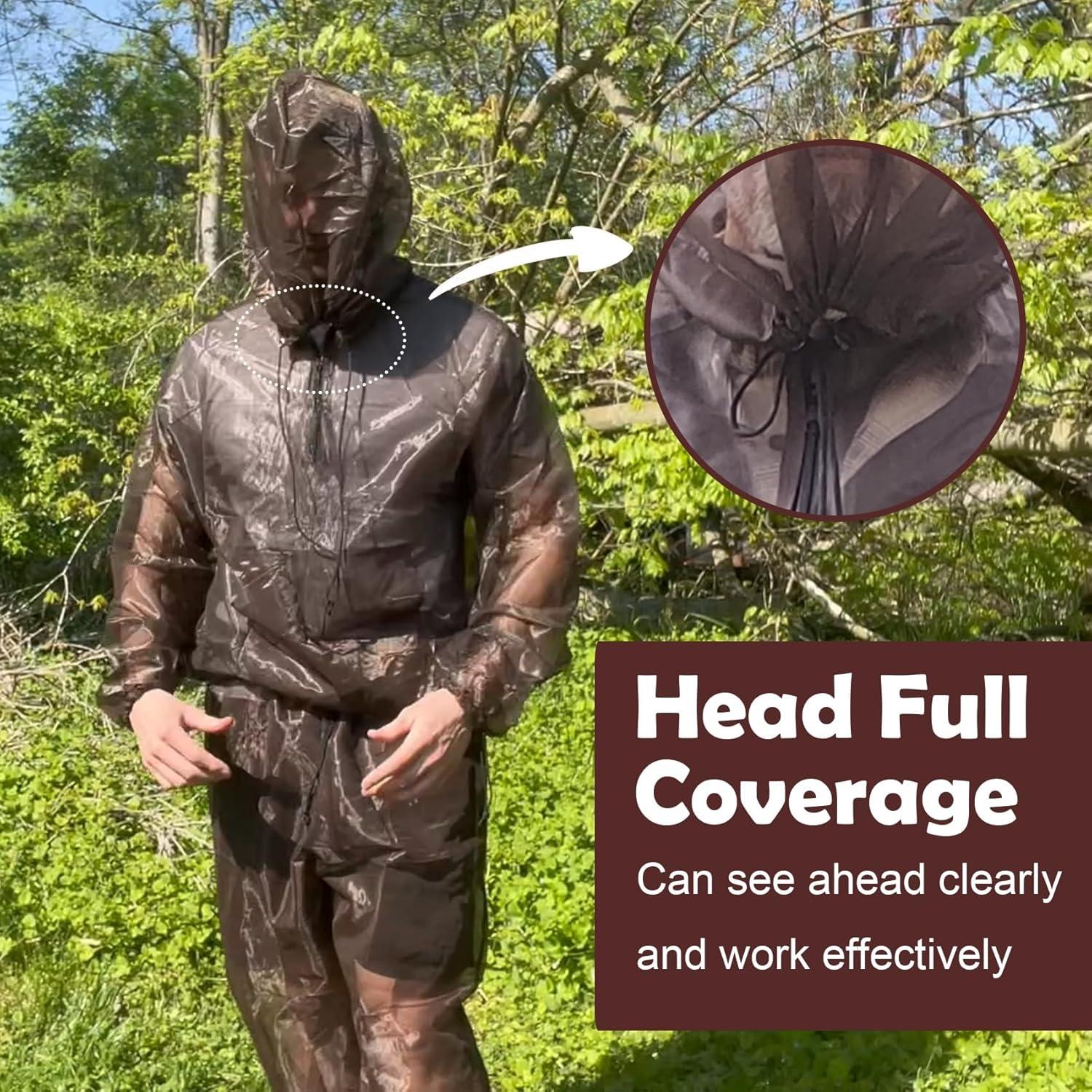 Aventik Traje de Mosquito Malla UV Super Ligero Marrón