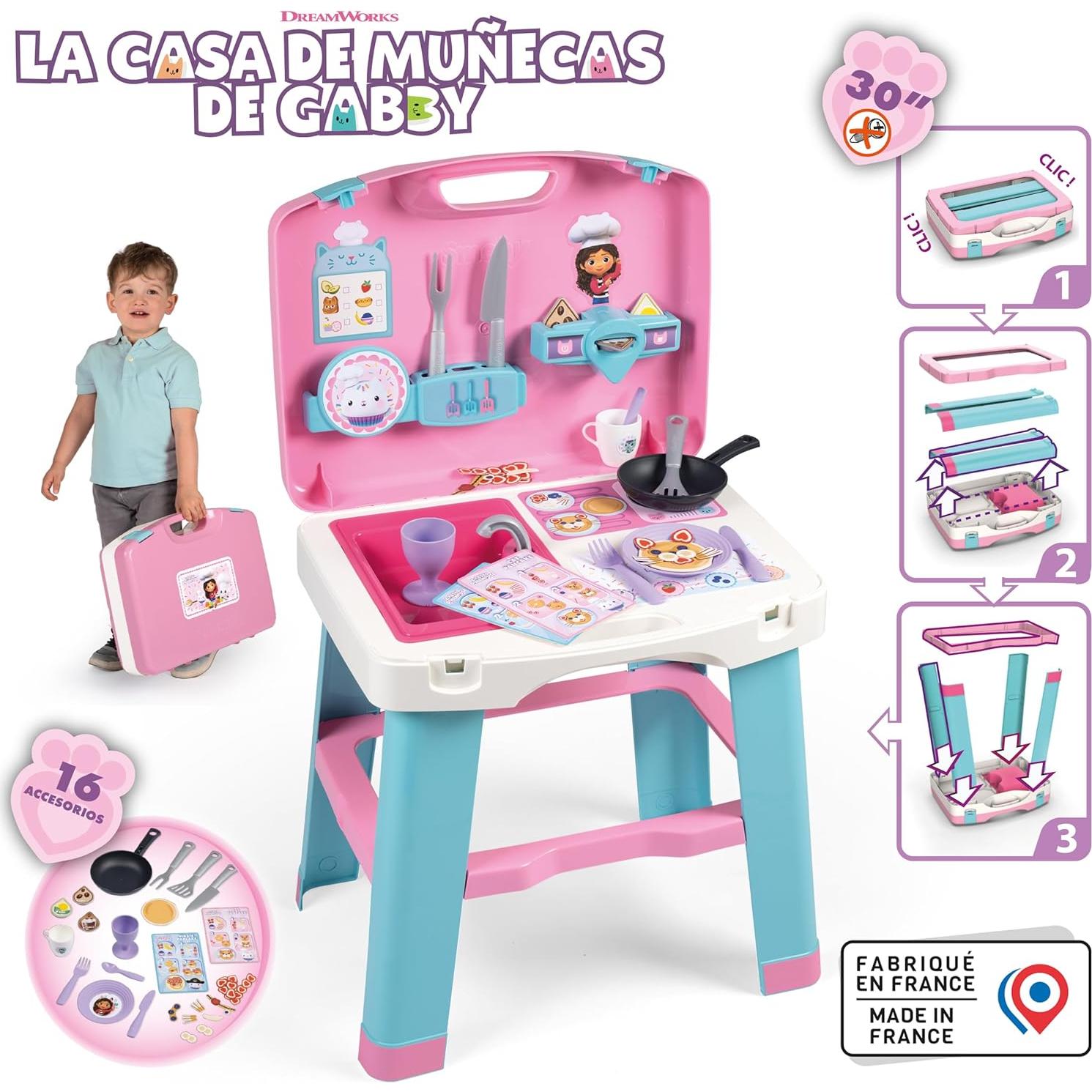 Cocina Portátil Smoby Gabby's Dollhouse 43x35x76 cm 3+ años