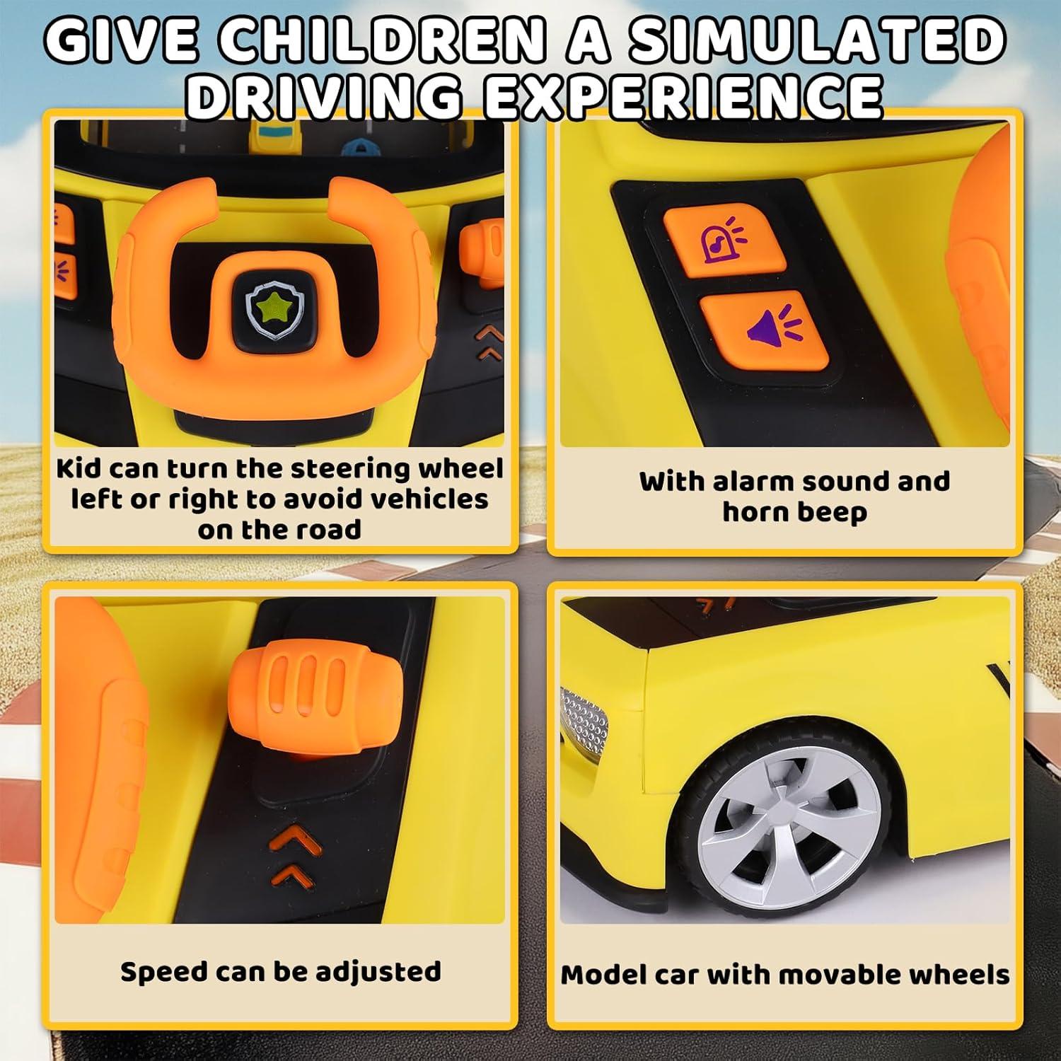 Coche de Carreras con Volante Musical Gifts2U 1.28kg 39x24x14cm