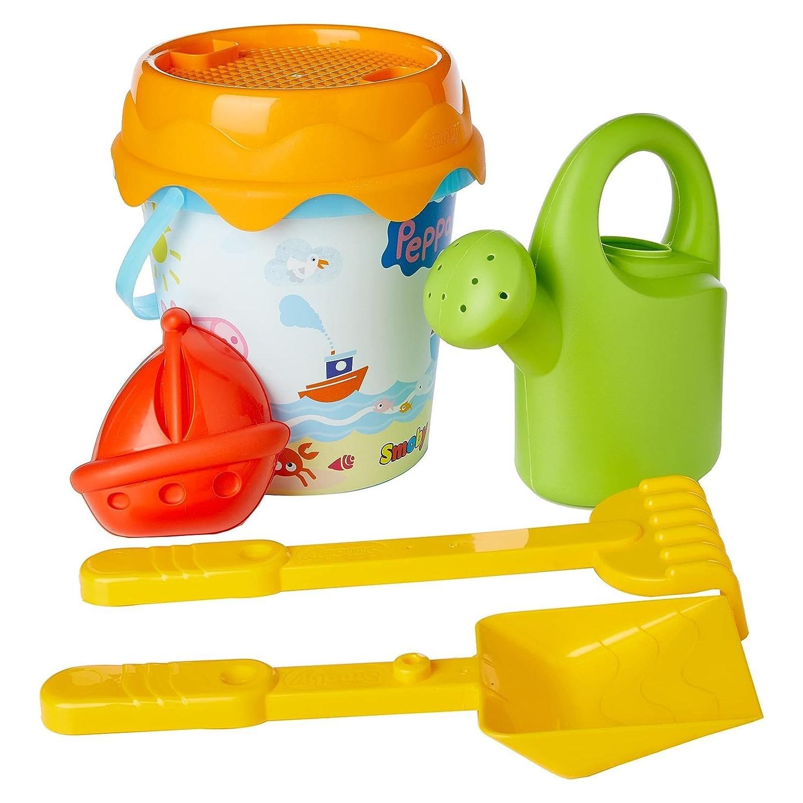 Cubeta de Playa Peppa Pig 40237 - Incluye Pala, Rastrillo y Más