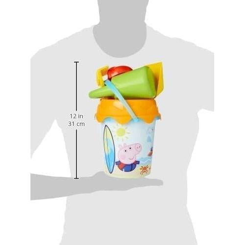 Cubeta de Playa Peppa Pig 40237 - Incluye Pala, Rastrillo y Más