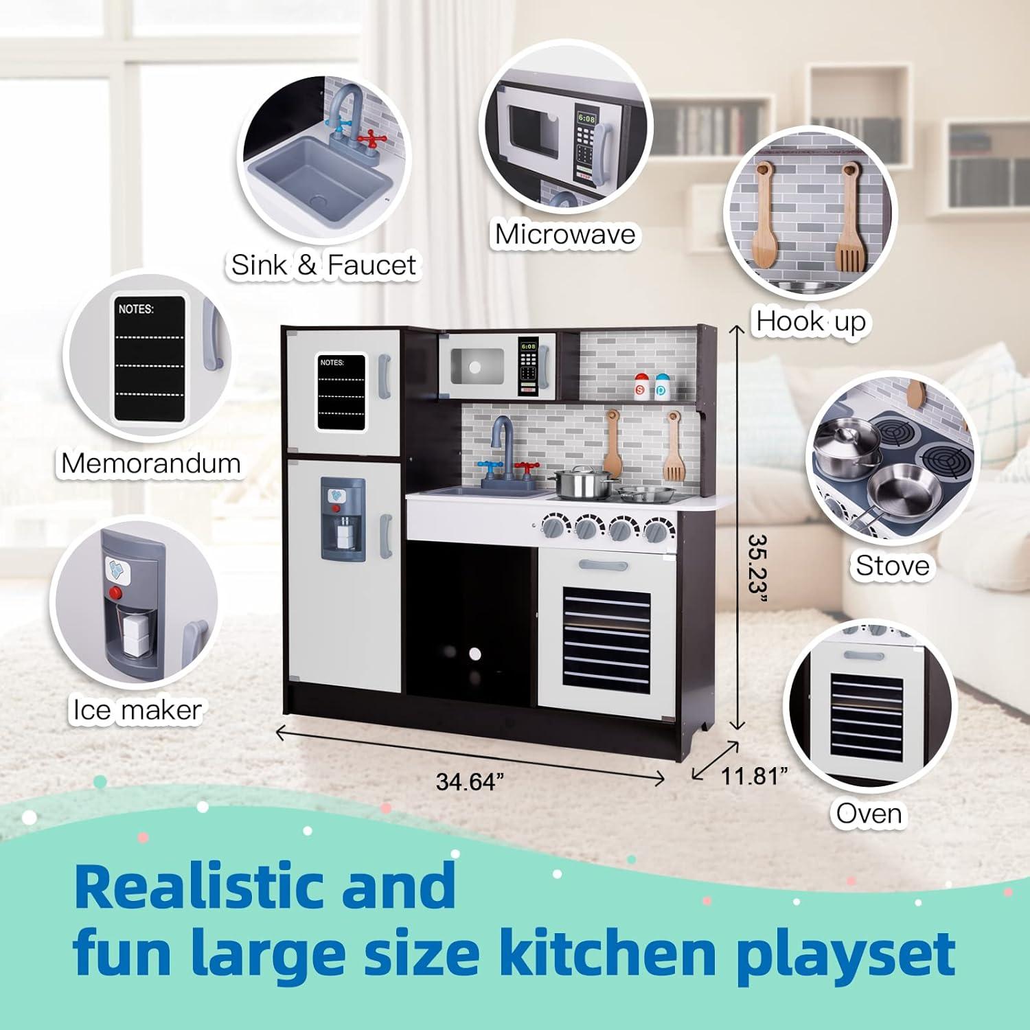 Juego de Cocina de Madera TOOKYLAND para Niños 4-8 Años