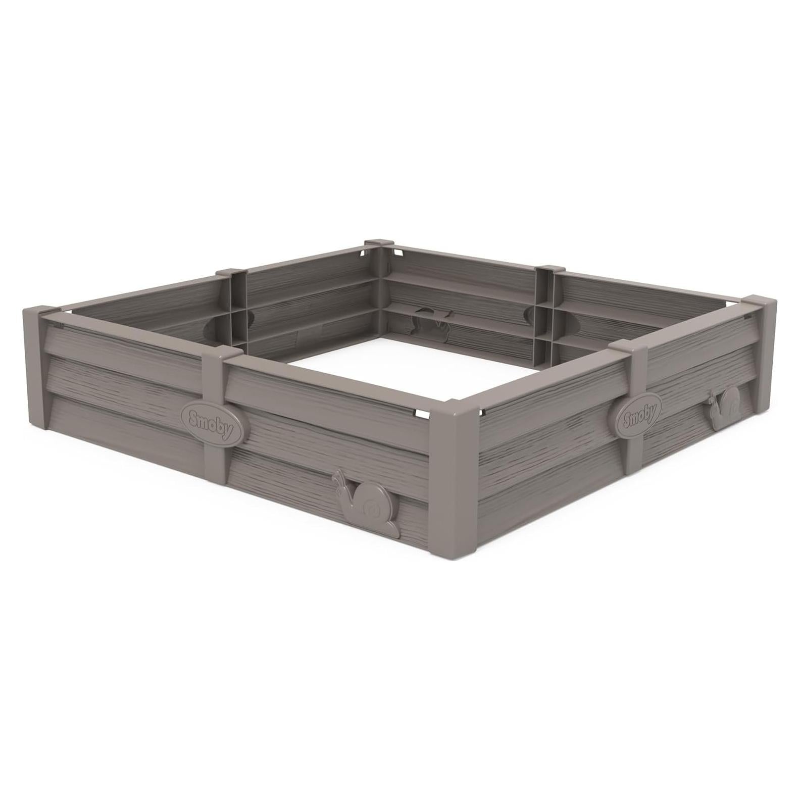 Caja de Arena Cuadrada Smoby 76x76cm - Jardín de Verduras - Hecho en Francia