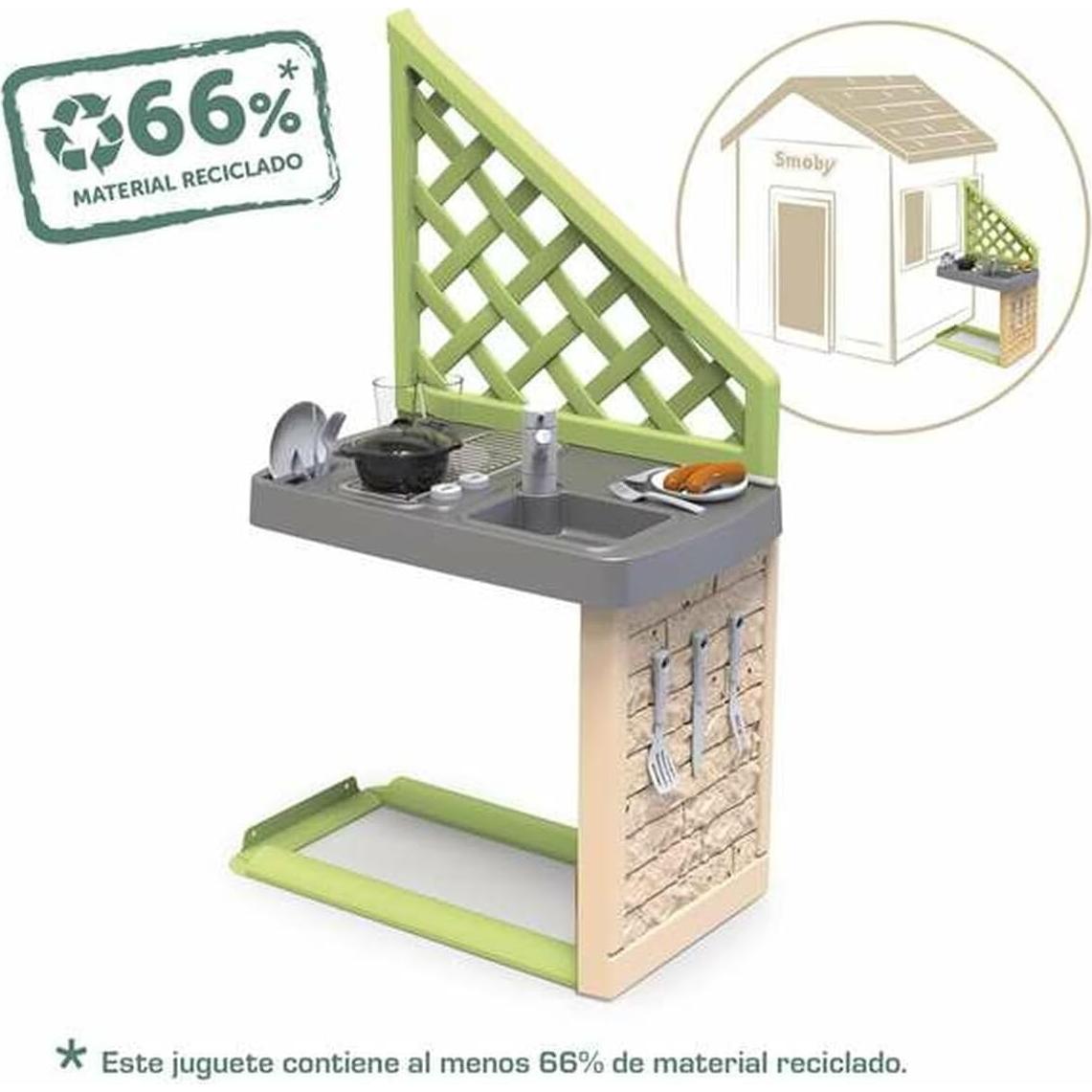Cocina de Verano Smoby con Parrilla y Fregadero - 17 Accesorios