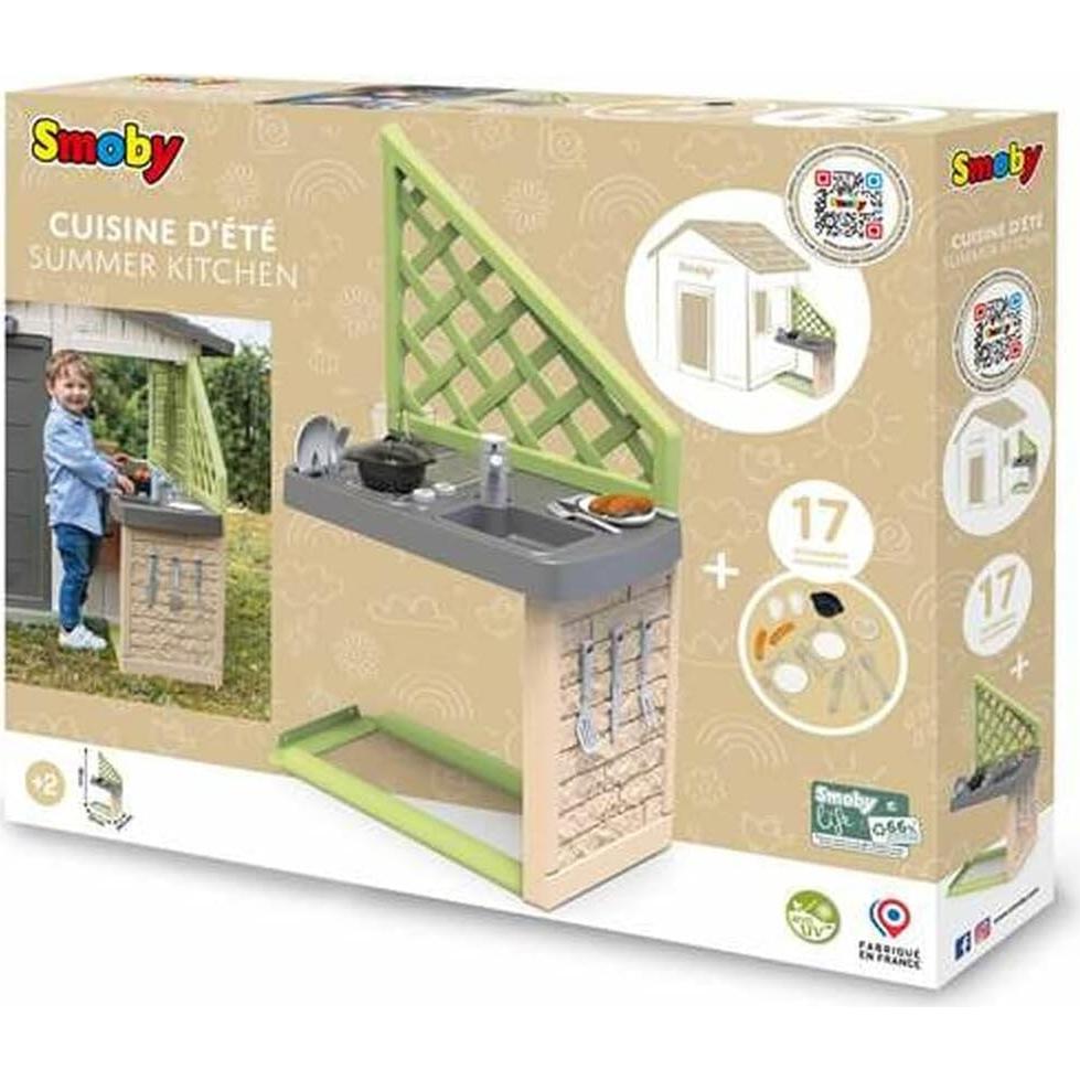 Cocina de Verano Smoby con Parrilla y Fregadero - 17 Accesorios