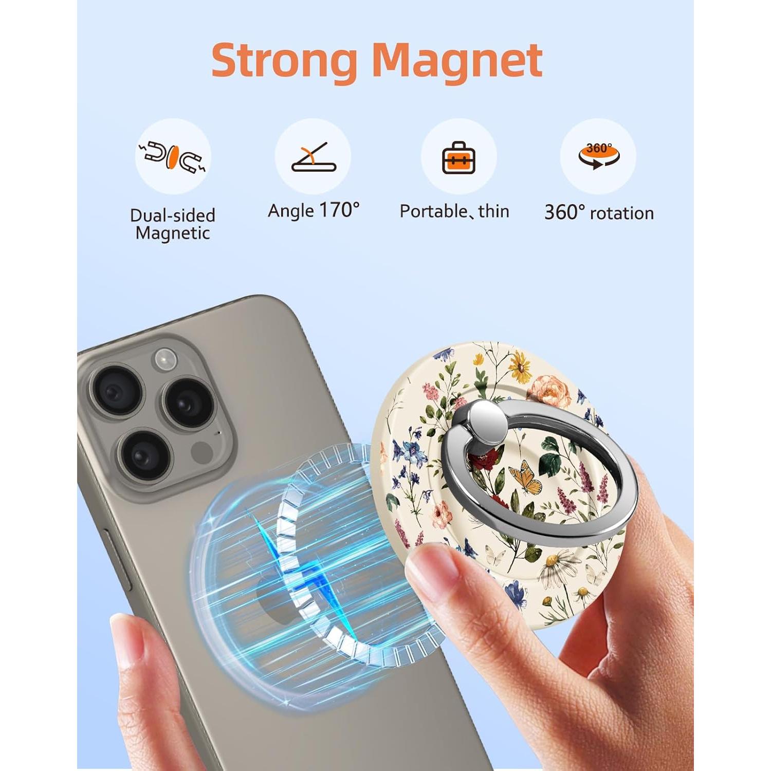 Soporte Magnético Toycamp para Teléfono MagSafe Flores