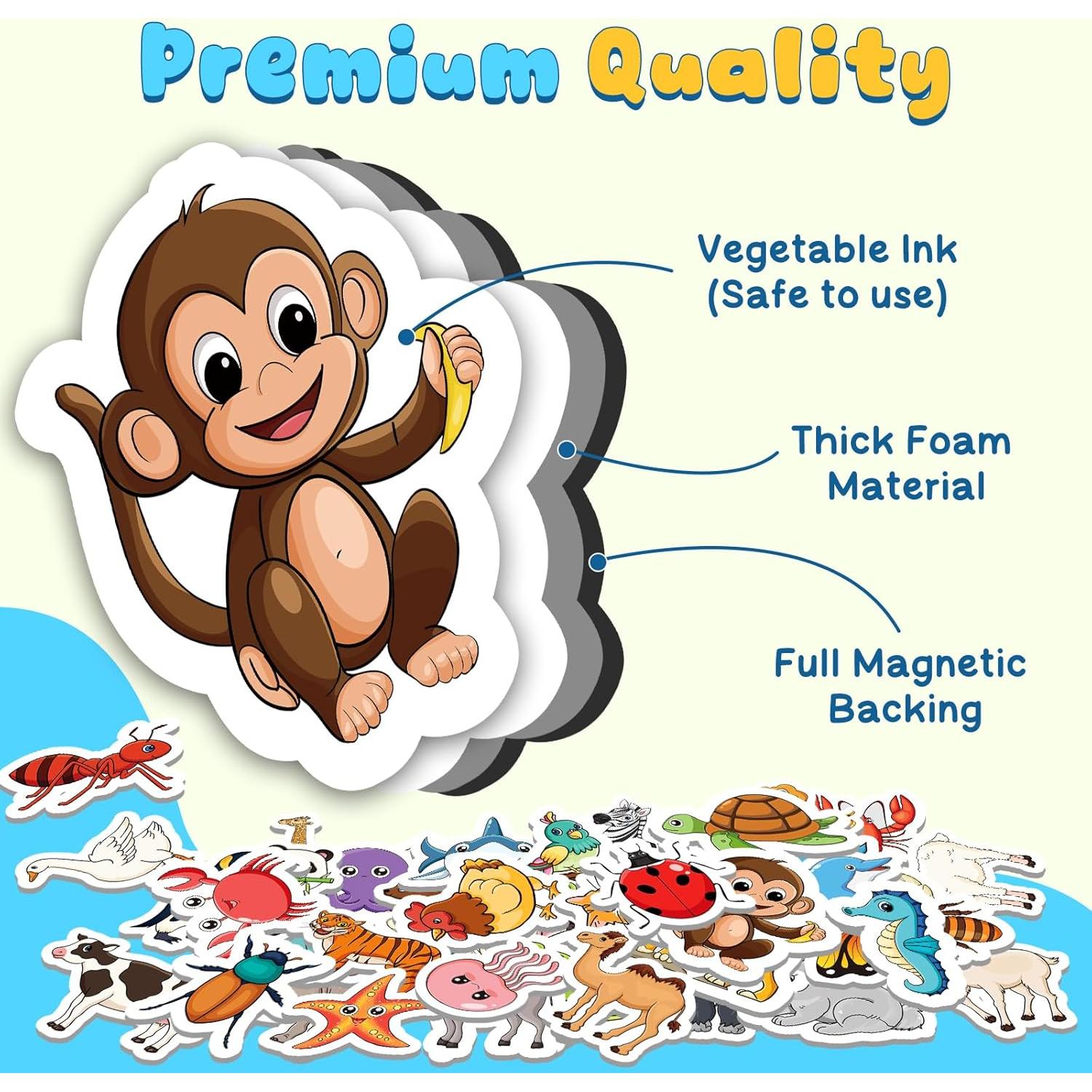 Imanes de Animales Magnéticos 50 PCS para Niños - Educativos