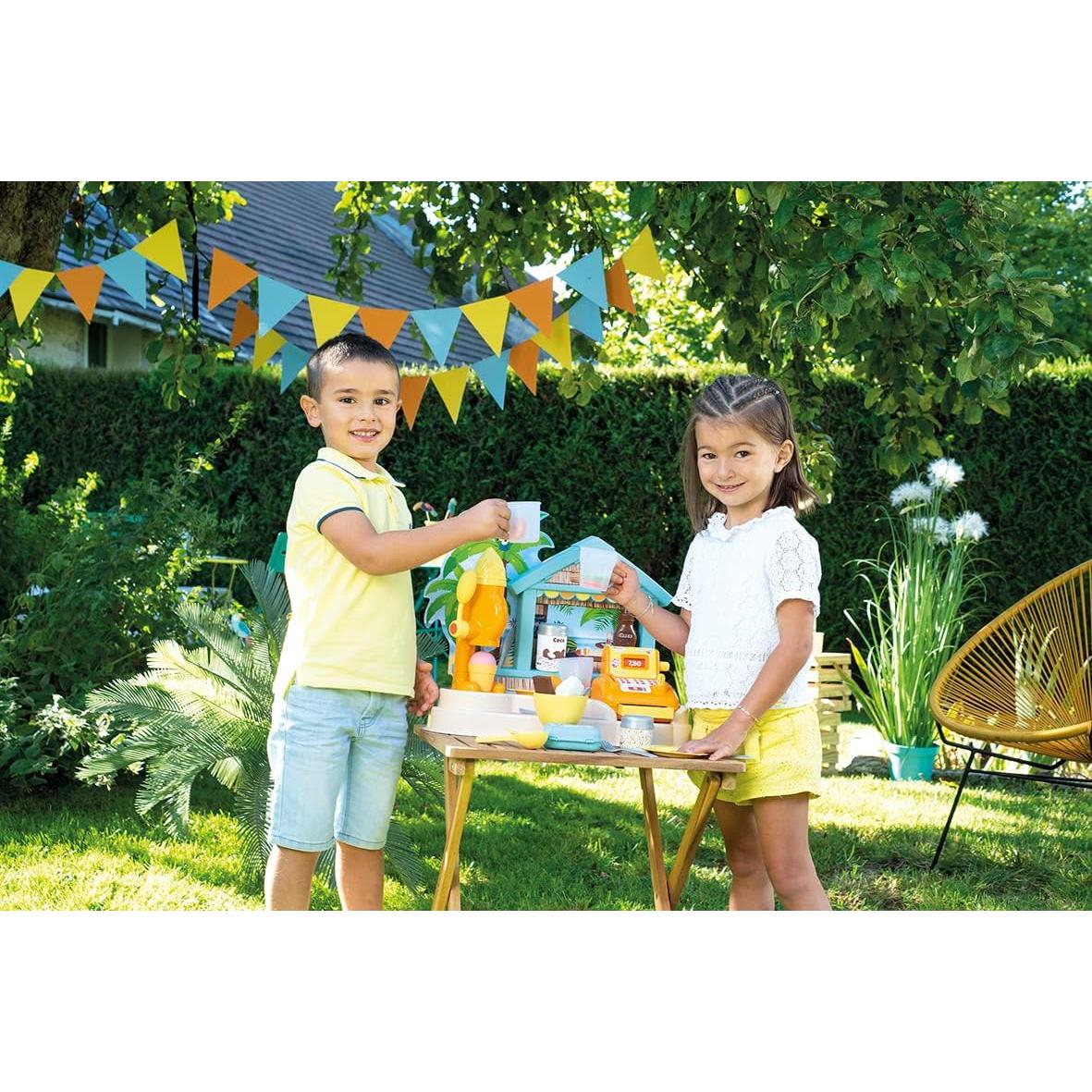 Bar de Playa Smoby con Caja Registradora y Helados - 38 Accesorios