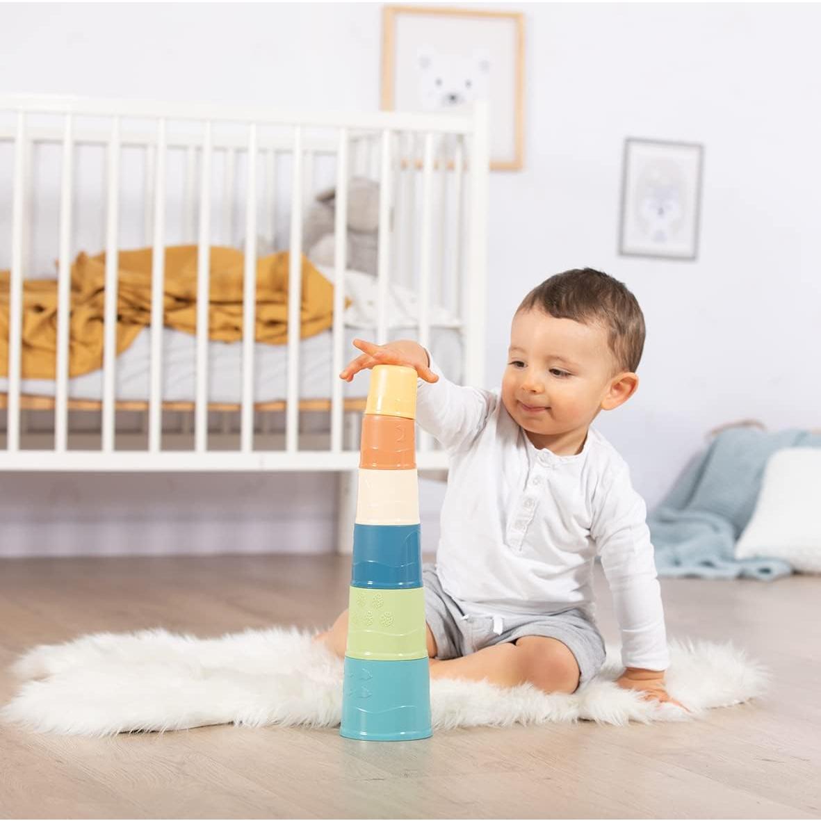 Torre de Tazas Apilables Smoby Verde 6 Tazas 40 cm