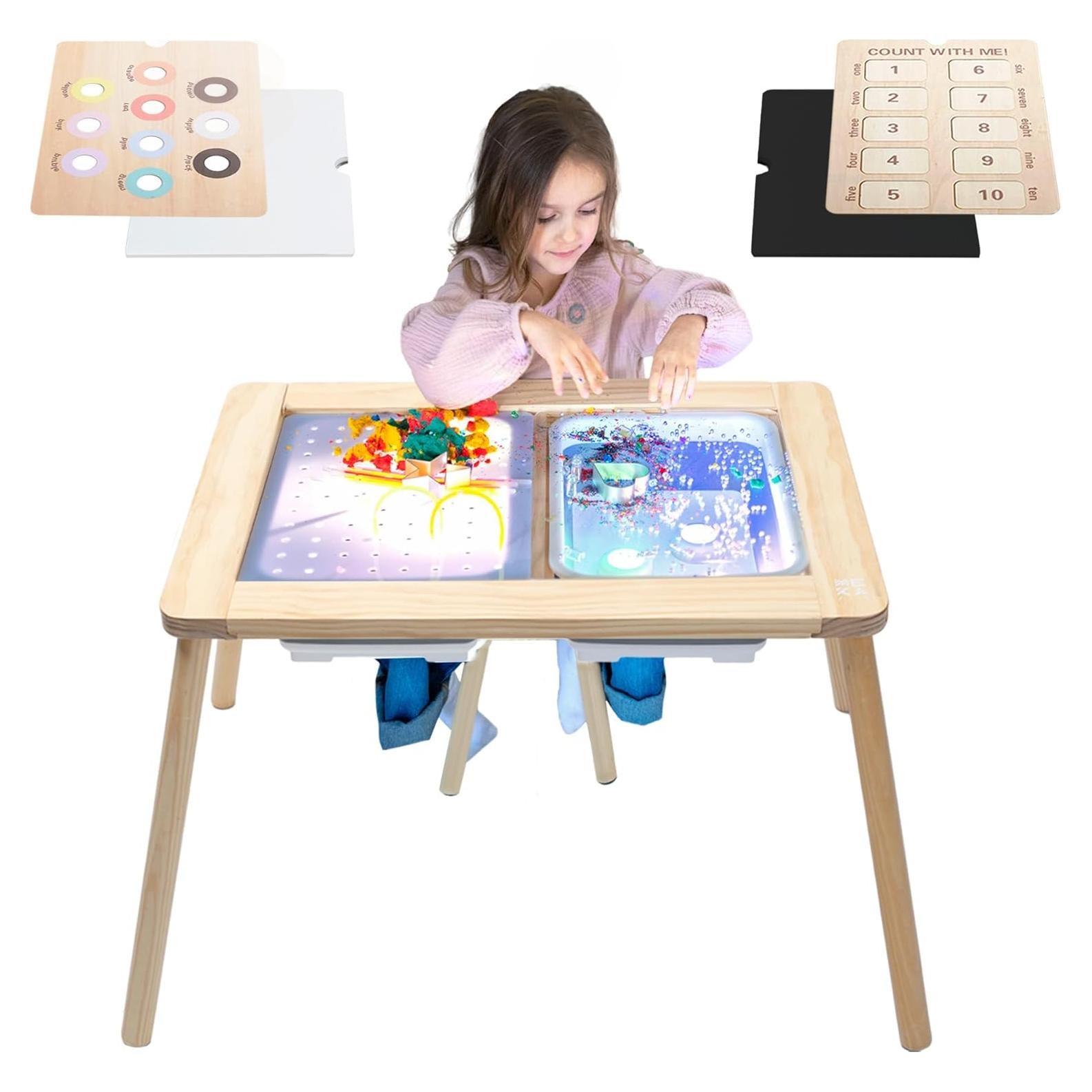Mesa Sensorial MEKA 6-en-1 para Niños con Paneles Intercambiables