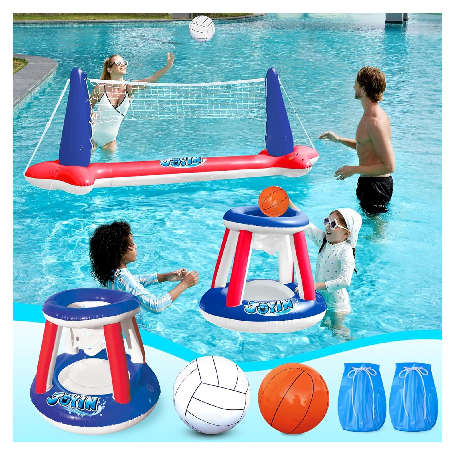Juego de Flotadores Inflables JOYIN para Piscina - Voleibol y Baloncesto