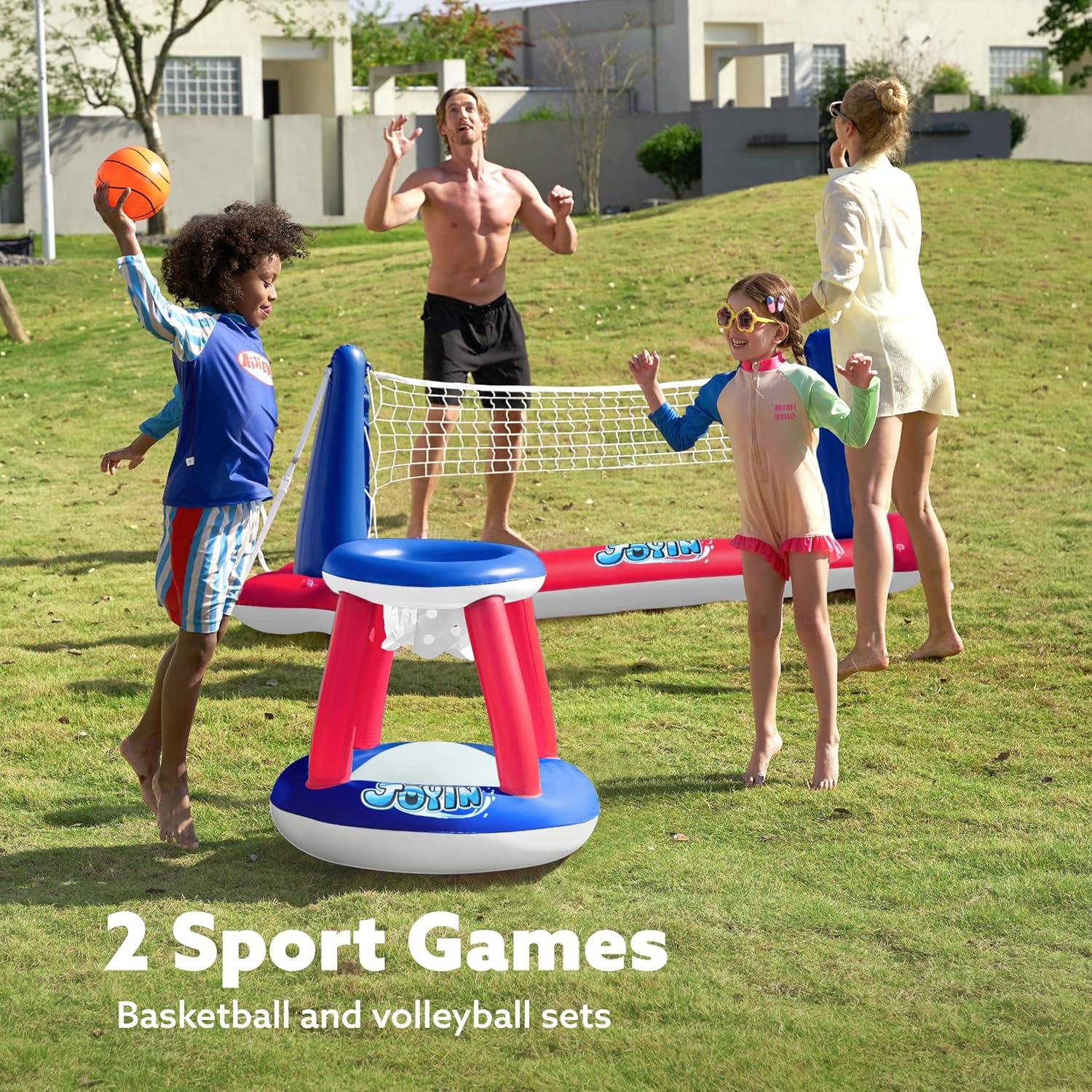 Juego de Flotadores Inflables JOYIN para Piscina - Voleibol y Baloncesto