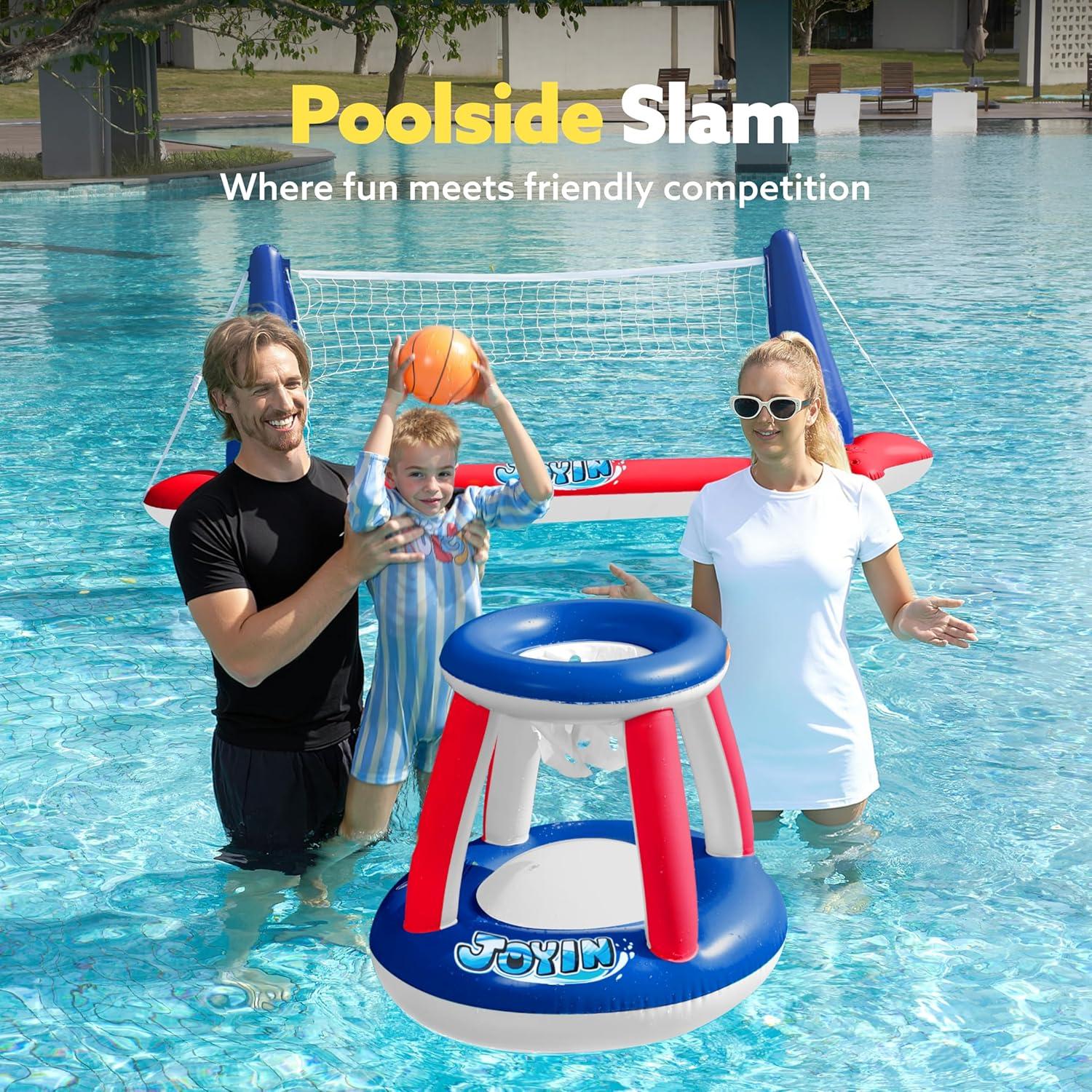 Juego de Flotadores Inflables JOYIN para Piscina - Voleibol y Baloncesto