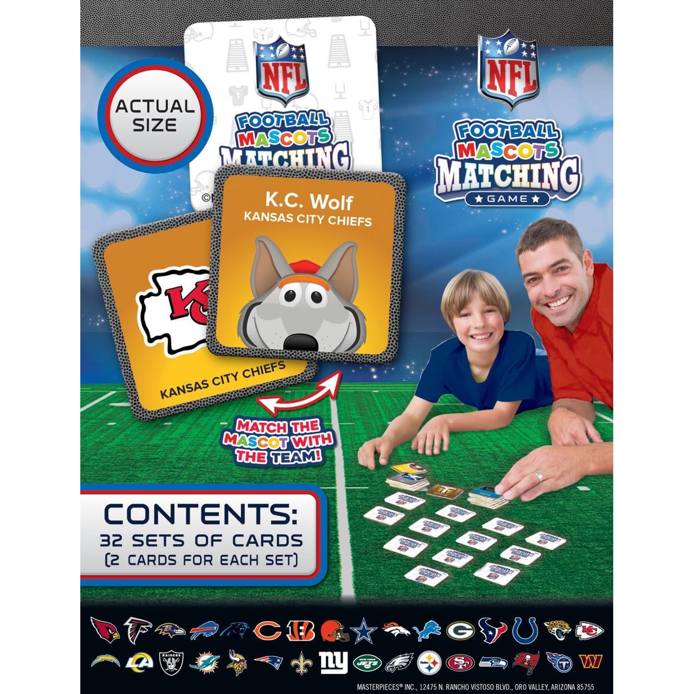 Juego de Emparejamiento de Mascotas NFL MasterPieces - 32 Pares