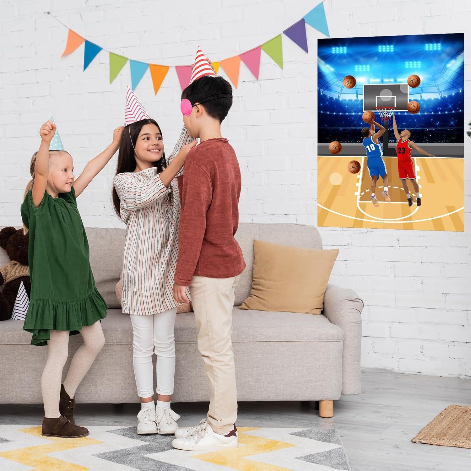 Juego de Fiesta de Baloncesto PLULON con Póster y Pegatinas