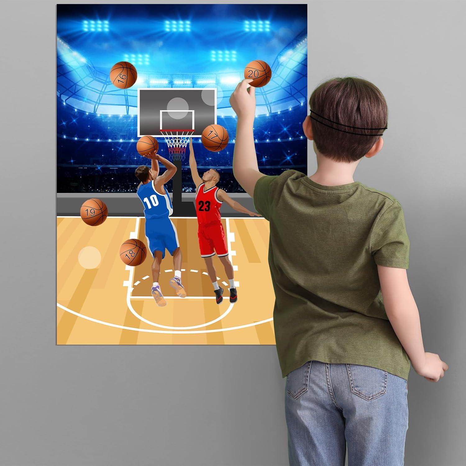 Juego de Fiesta de Baloncesto PLULON con Póster y Pegatinas