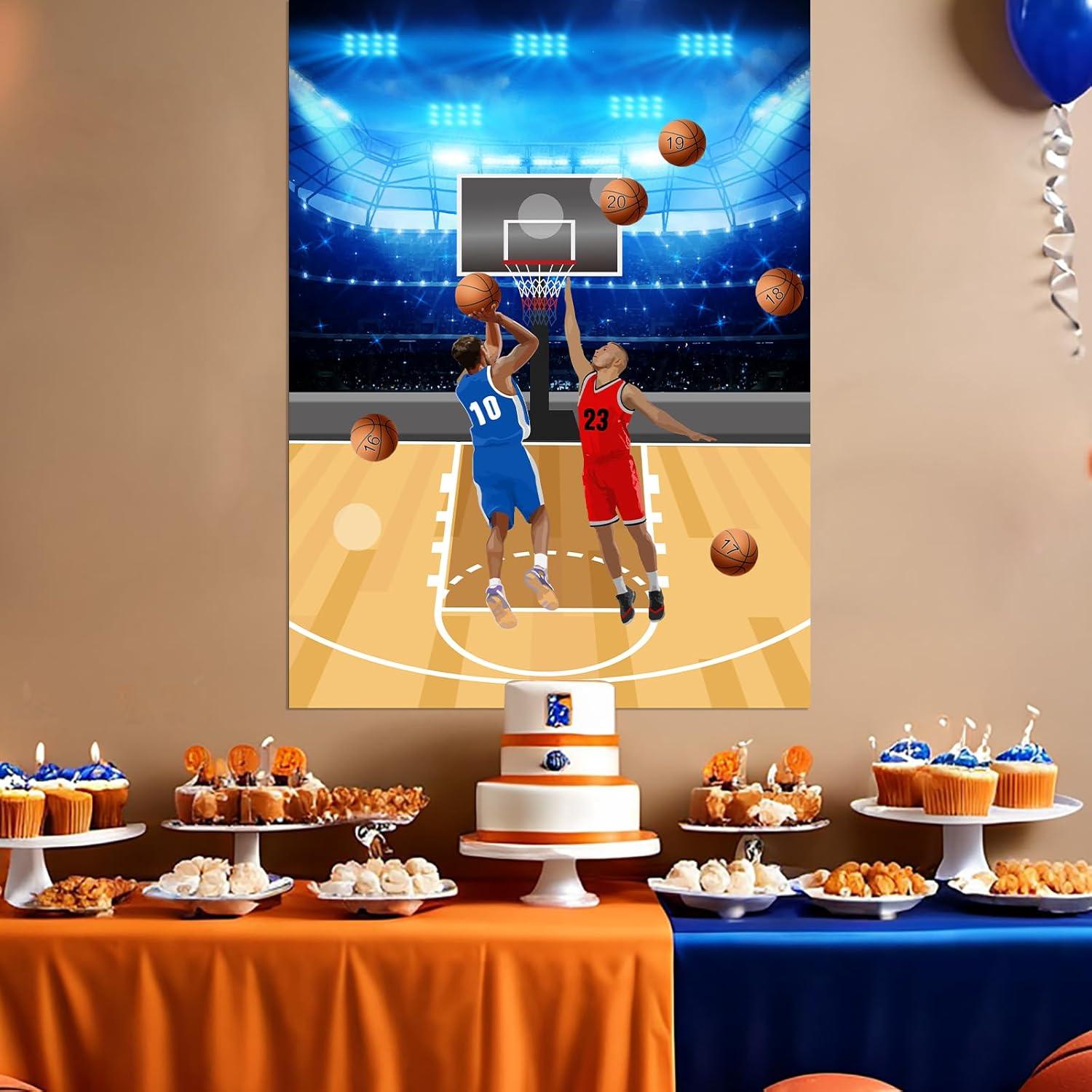 Juego de Fiesta de Baloncesto PLULON con Póster y Pegatinas
