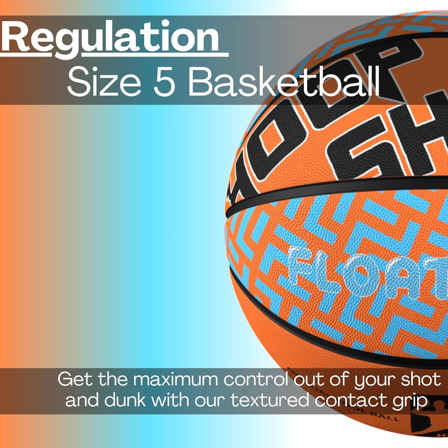 Juego de Aro de Baloncesto Inflable Hoop Shark - Naranja/Azul - Para Piscina