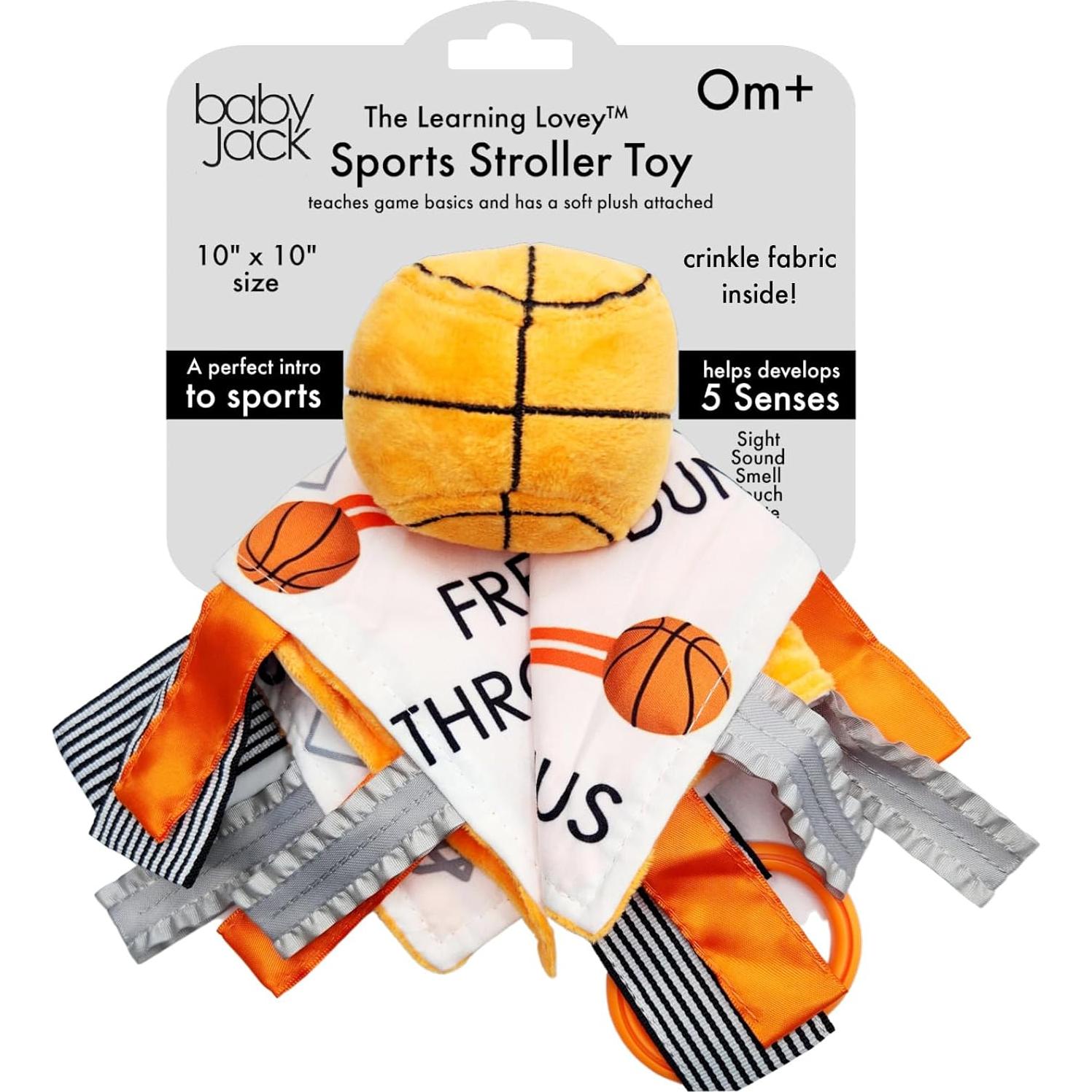 Juguete de Etiqueta para Bebés Baby Jack - Baloncesto NBA - Suave y Seguro - Libre de BPA