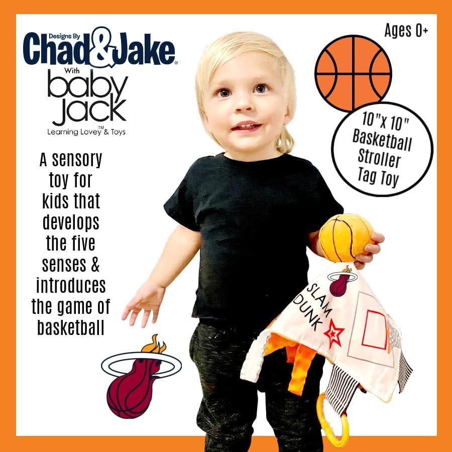 Juguete de Etiqueta para Bebés Baby Jack - Baloncesto NBA - Suave y Seguro - Libre de BPA